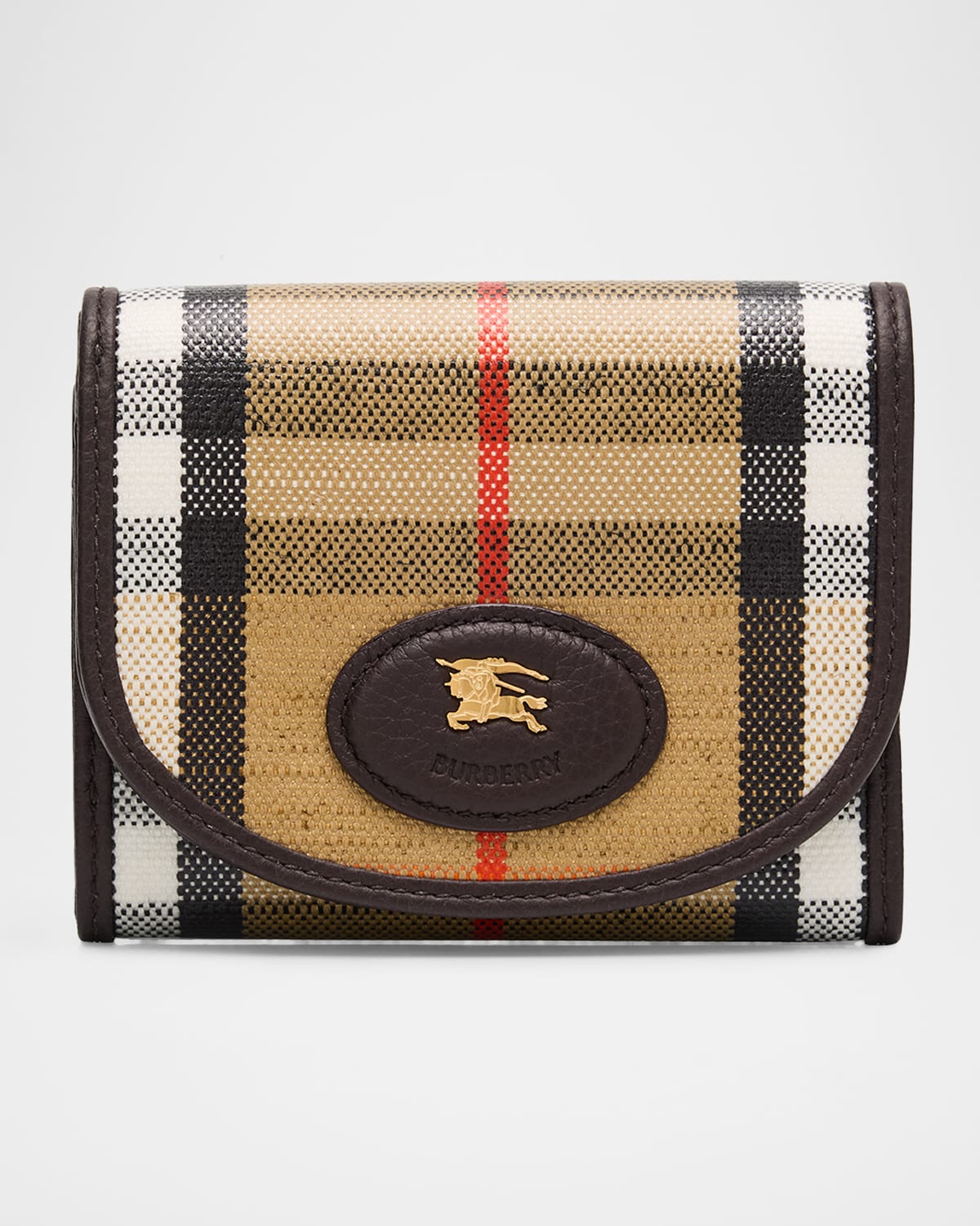 BURBERRY｜HALF-LENGTH WALLETS (Check half wallet (807266 Small Check Folding Wallet in Dark birch brown - Women