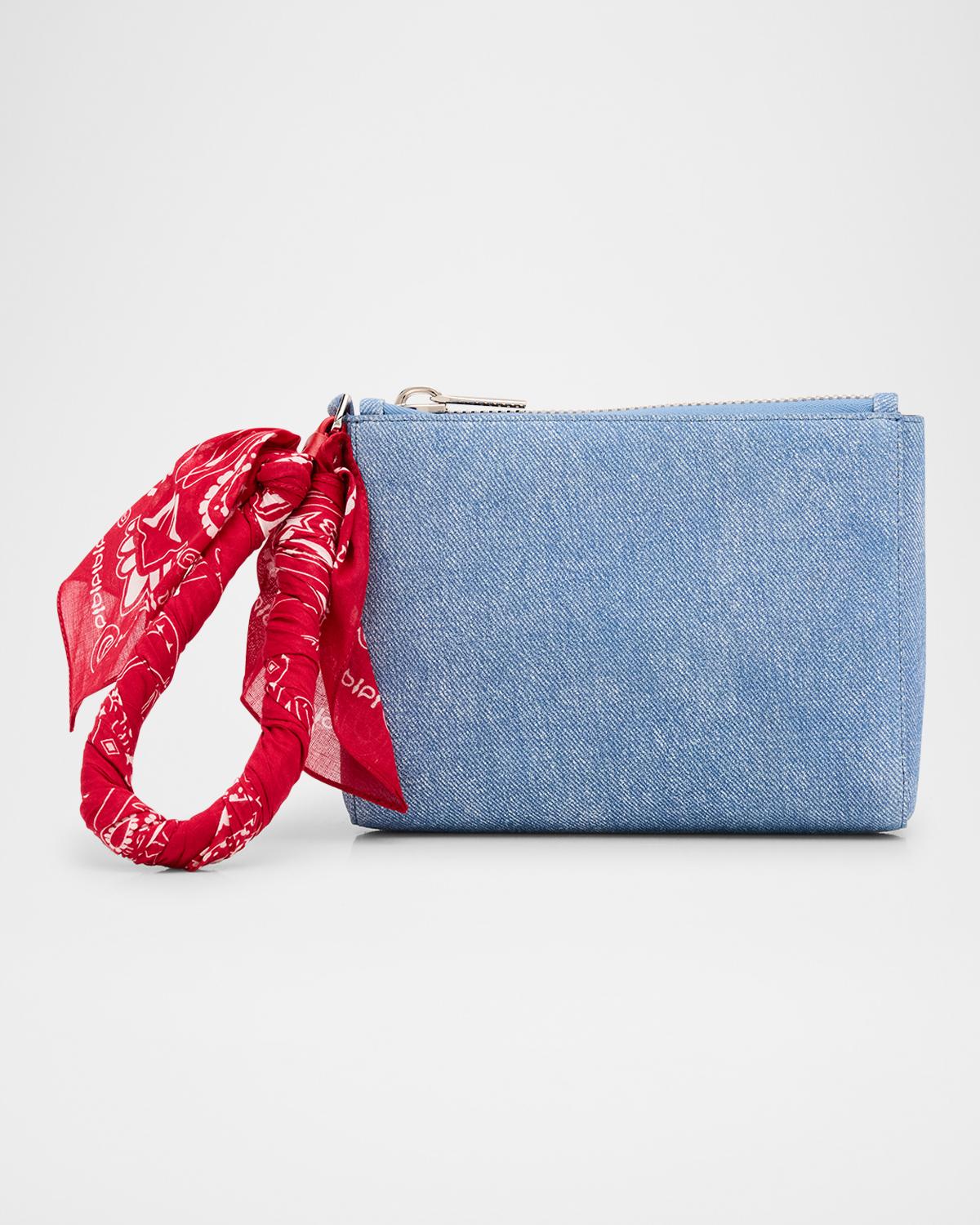 Christian Louboutin Cabata Mini Bandana Wristlet Pouch Bag in