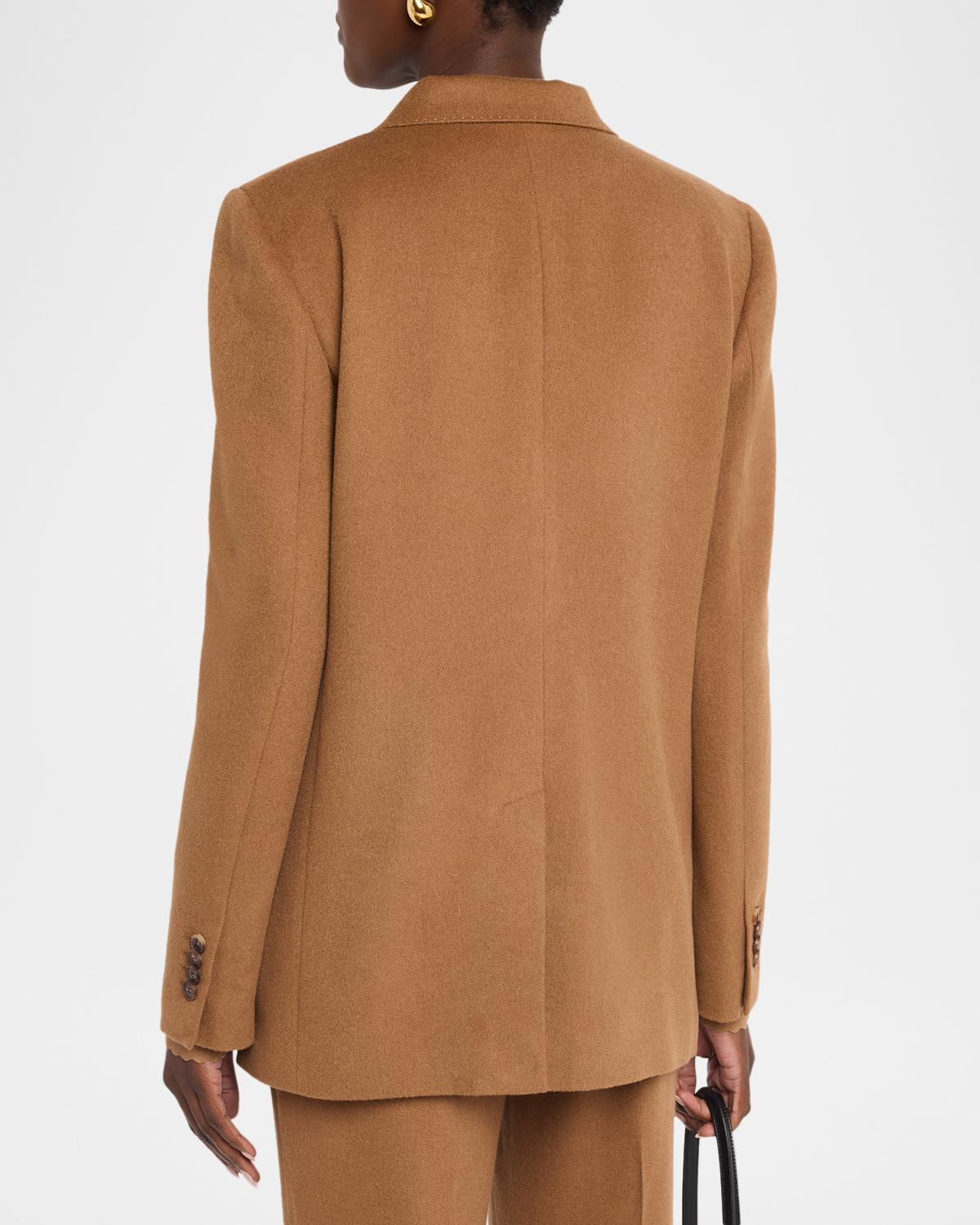 Single-Button Camel Hair Blazer - thumbnail 3