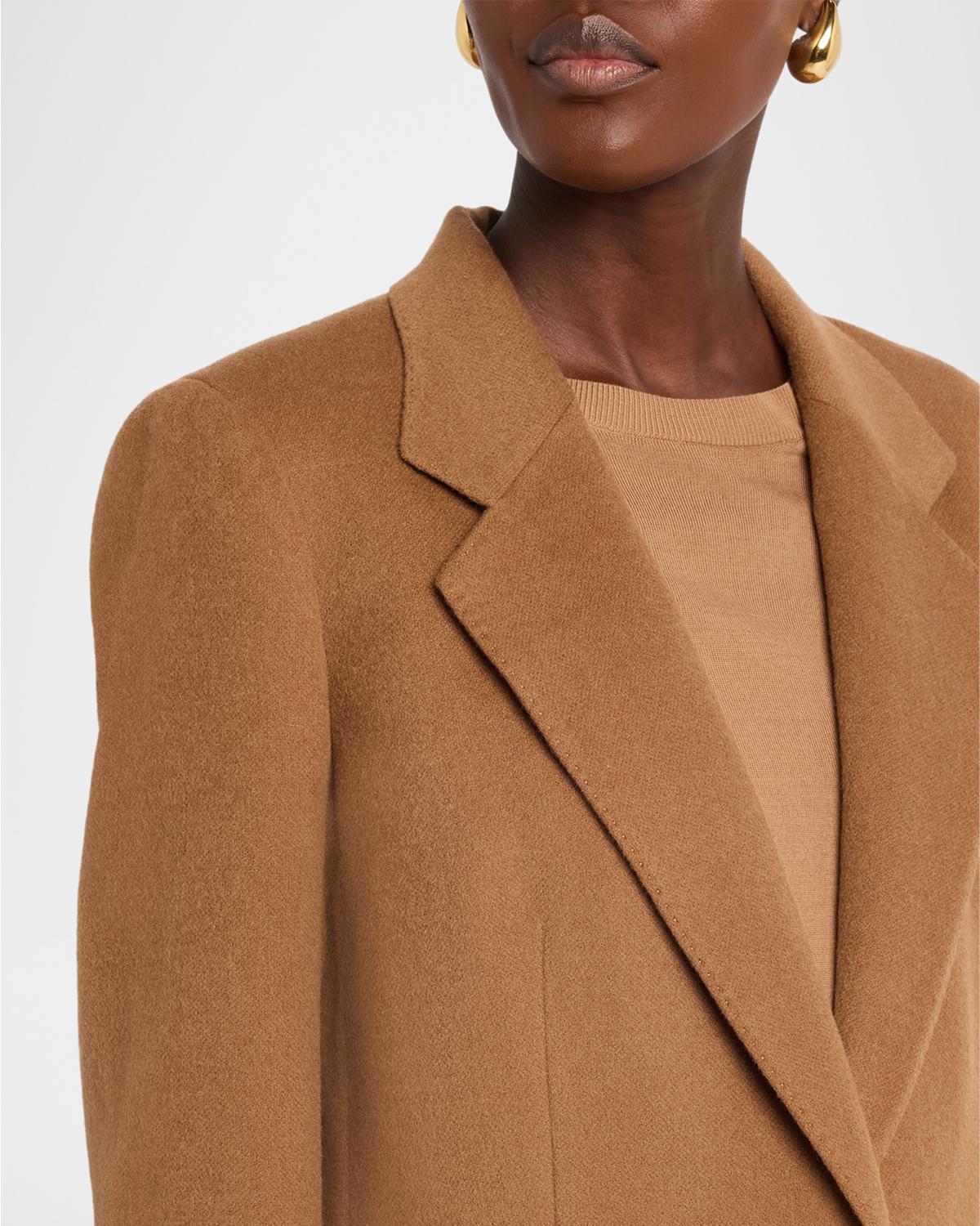 Single-Button Camel Hair Blazer - thumbnail 5
