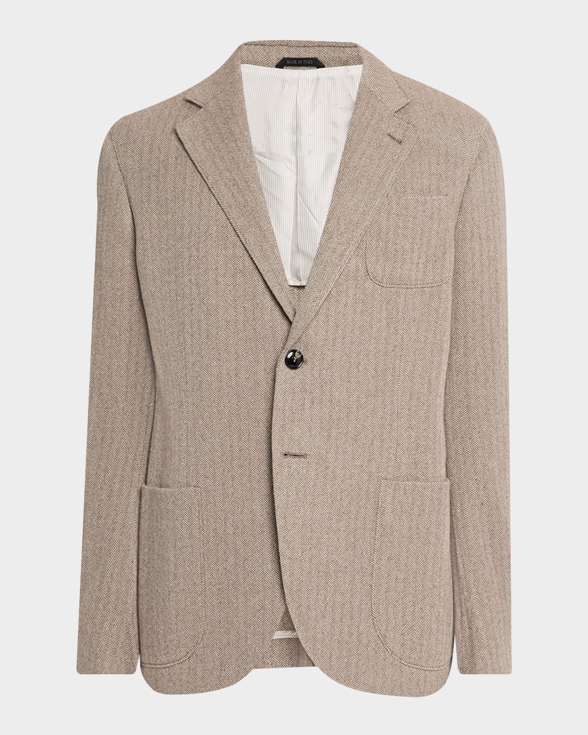 Giorgio Armani Men's Herringbone Cashmere and Wool Sport Coat
