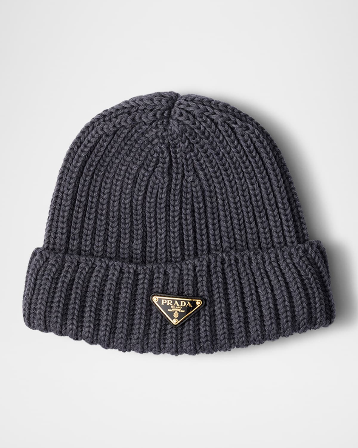 Prada Knitted Virgin Wool Beanie | Neiman Marcus