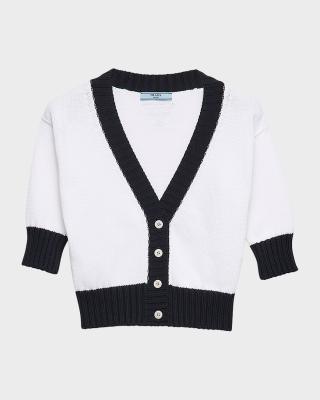 Prada Cropped Cotton Cardigan | Neiman Marcus