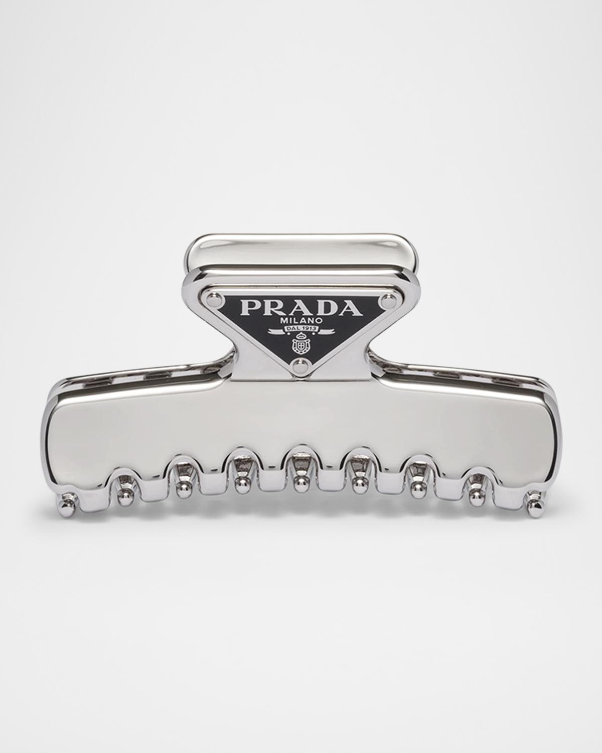 Prada Triangle Metal Claw Clip | Neiman Marcus display picture 3