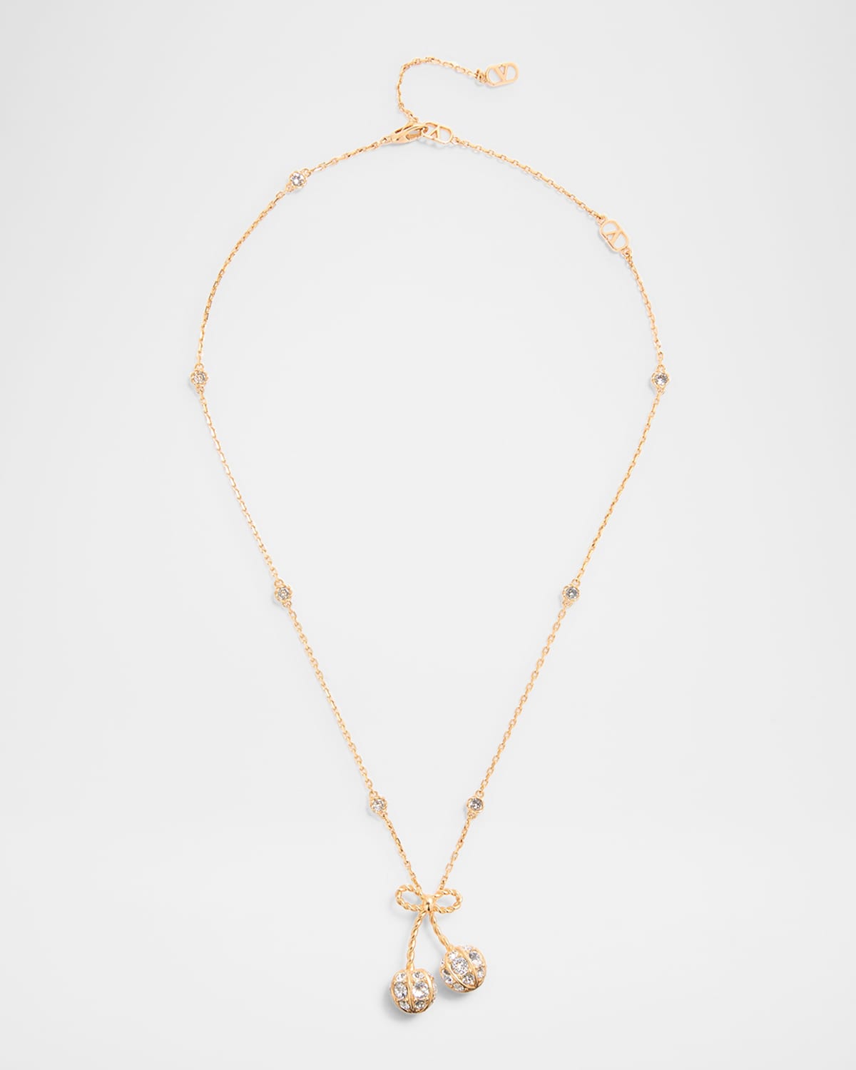 Valentino Garavani Cherryfic Necklace in Metal and Swarovski