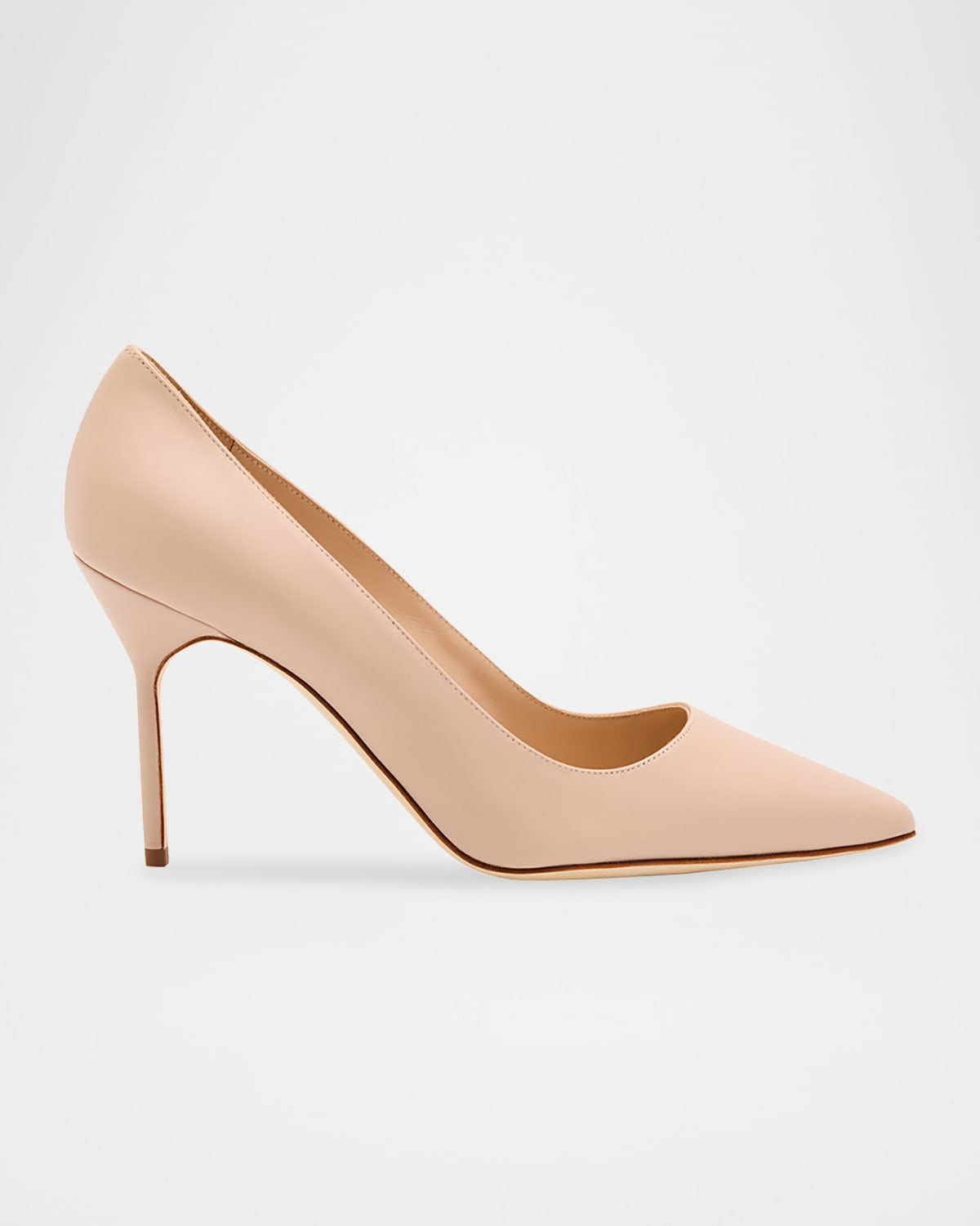 Manolo Blahnik 90mm BB Leather Pumps | Neiman Marcus