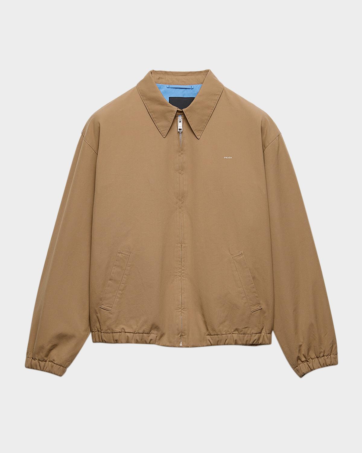 Prada Men's Cotton Zip Jacket | Neiman Marcus
