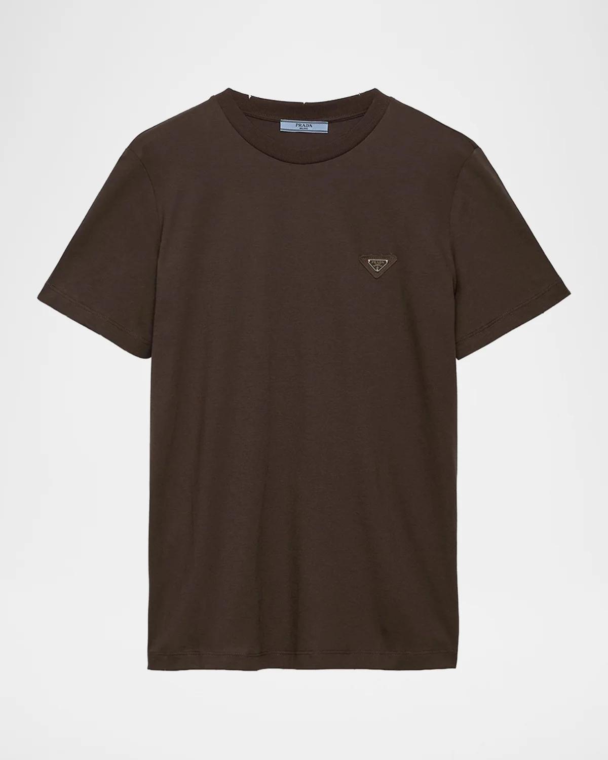 Prada Short-Sleeve Jersey T-Shirt | Neiman Marcus