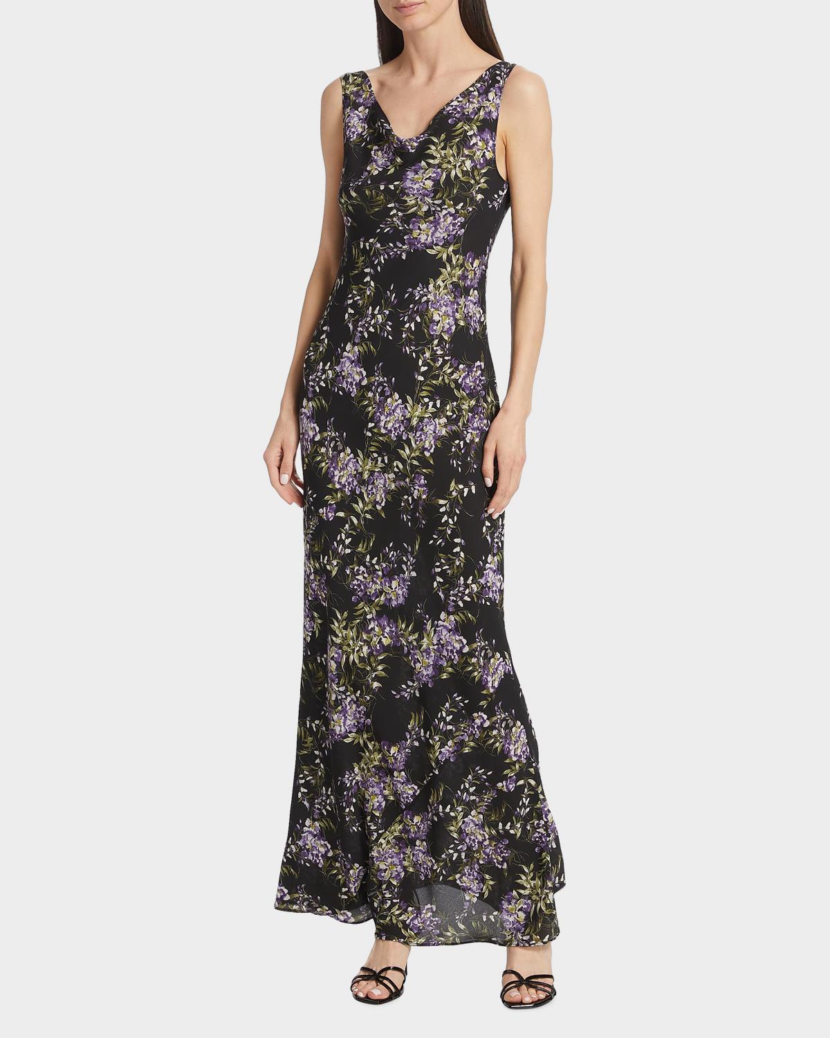 Floral Cowlneck Maxi Dress - thumbnail 2