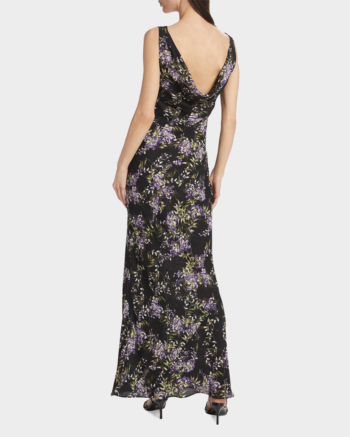 Floral Cowlneck Maxi Dress - thumbnail 3