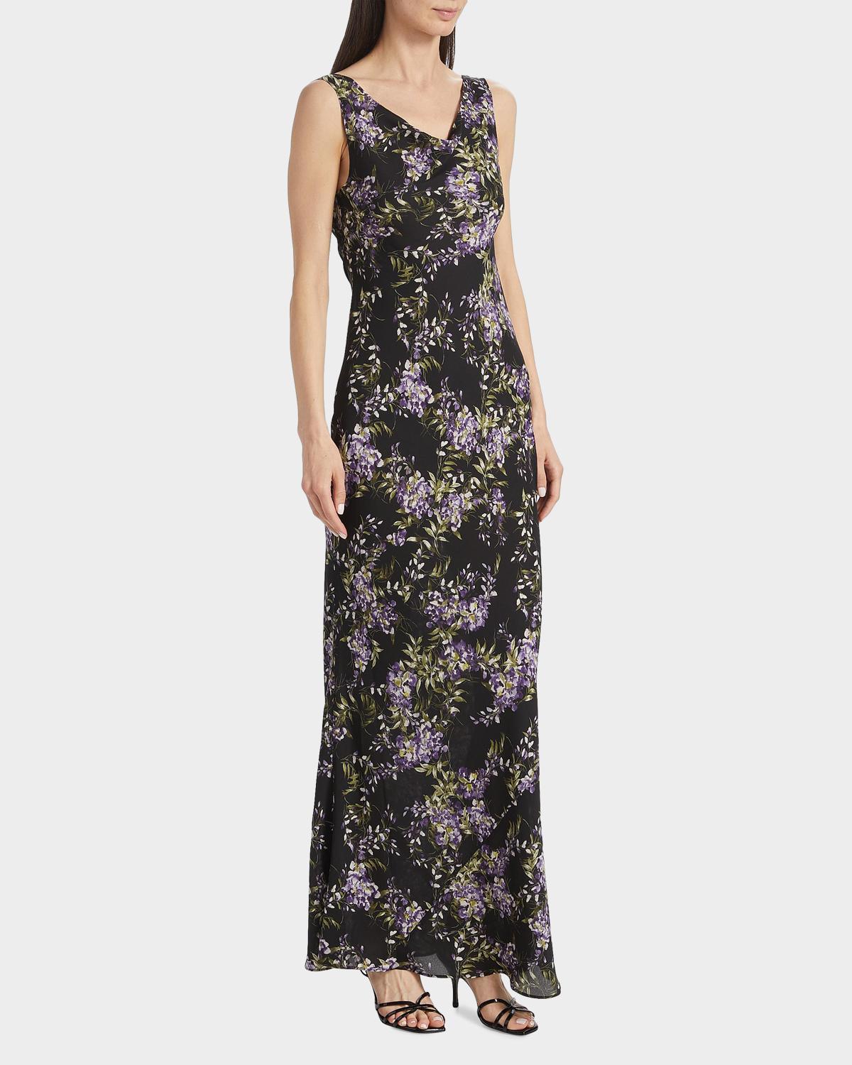 Floral Cowlneck Maxi Dress - thumbnail 4