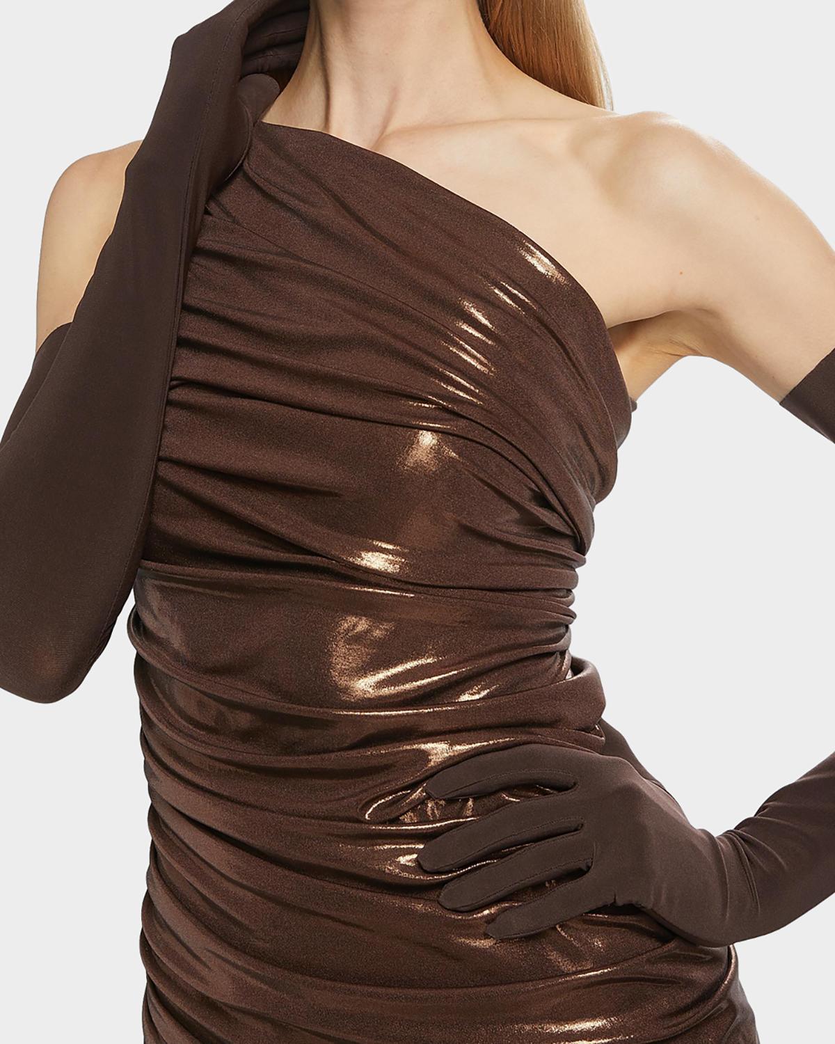 Diana Metallic One-Shoulder Midi Dress - thumbnail 6
