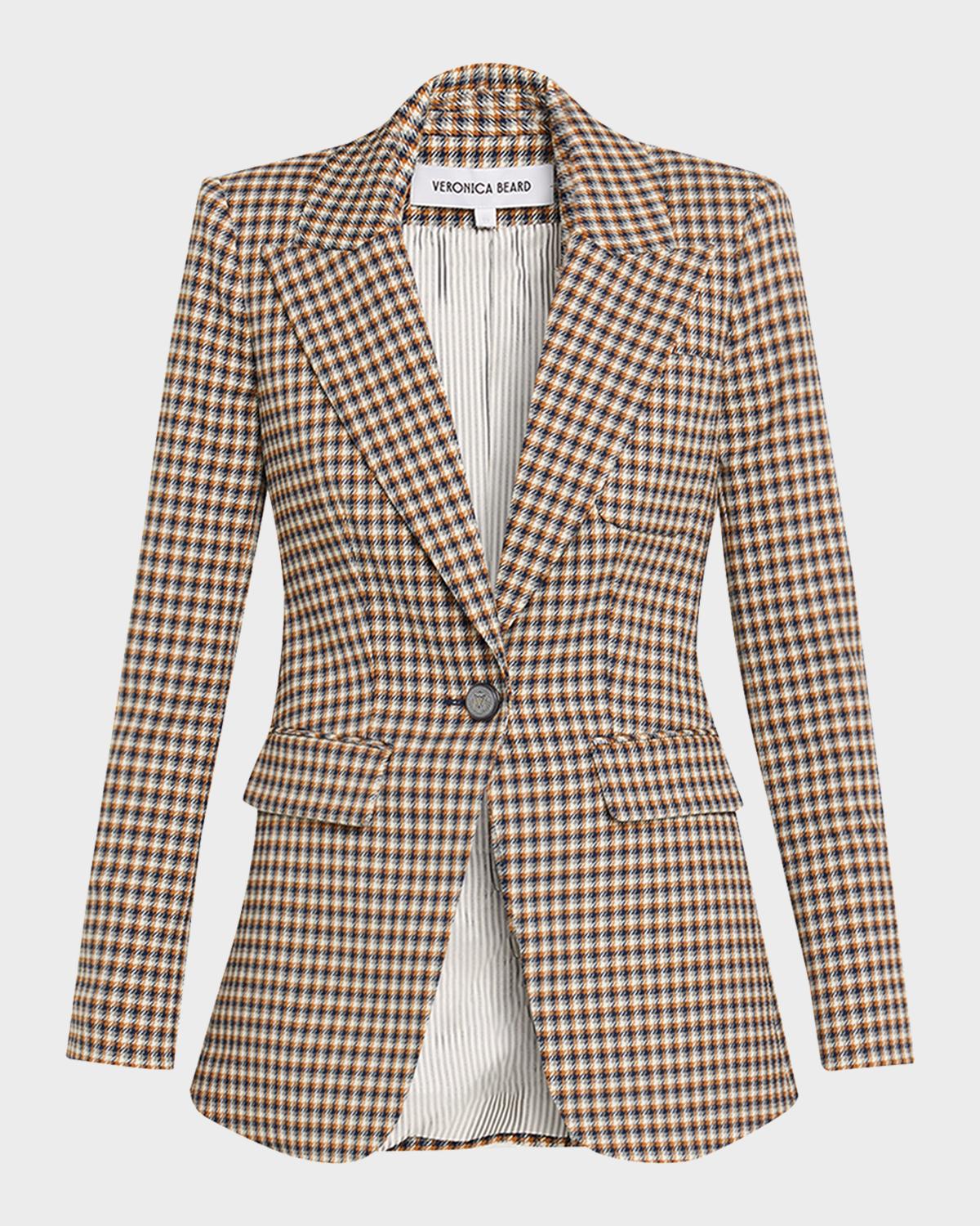 Veronica Beard Livvy Houndstooth Dickey Jacket | Neiman Marcus