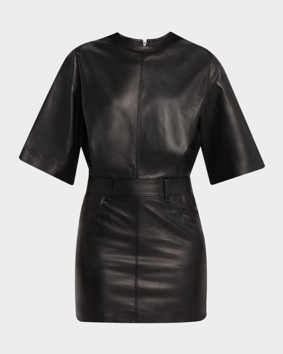 entro leather dress Iro Kenora Bodycon Mini Dress sleeveless