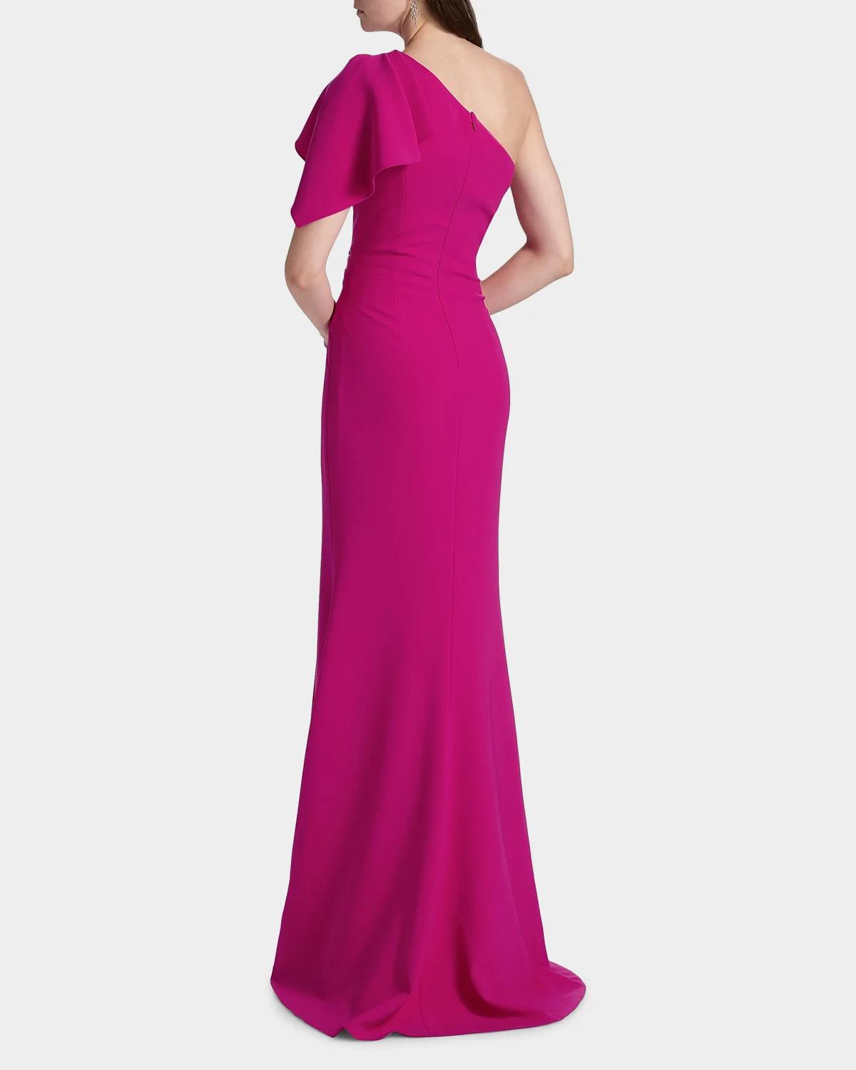 One-Shoulder Sheath Gown - thumbnail 3