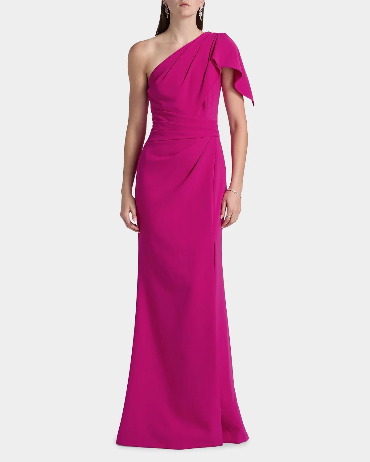 One-Shoulder Sheath Gown - thumbnail 4