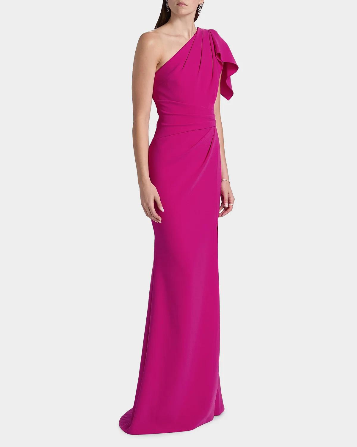 One-Shoulder Sheath Gown - thumbnail 6