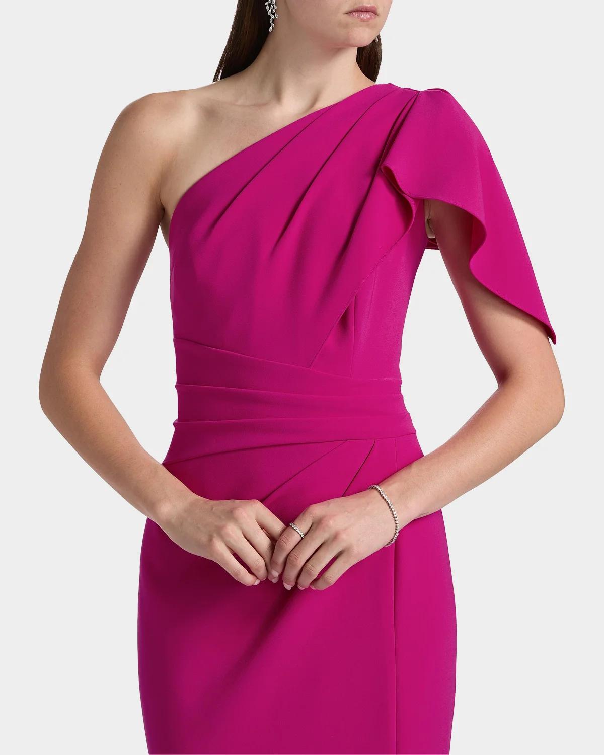 One-Shoulder Sheath Gown - thumbnail 7
