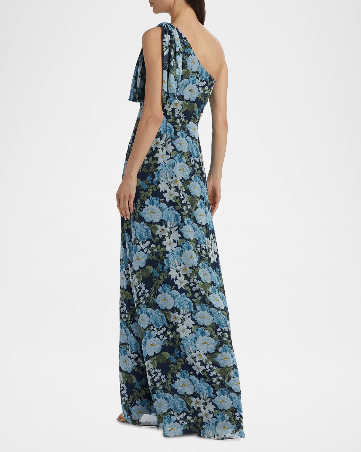Chelsea Floral One-Shoulder Gown - thumbnail 3