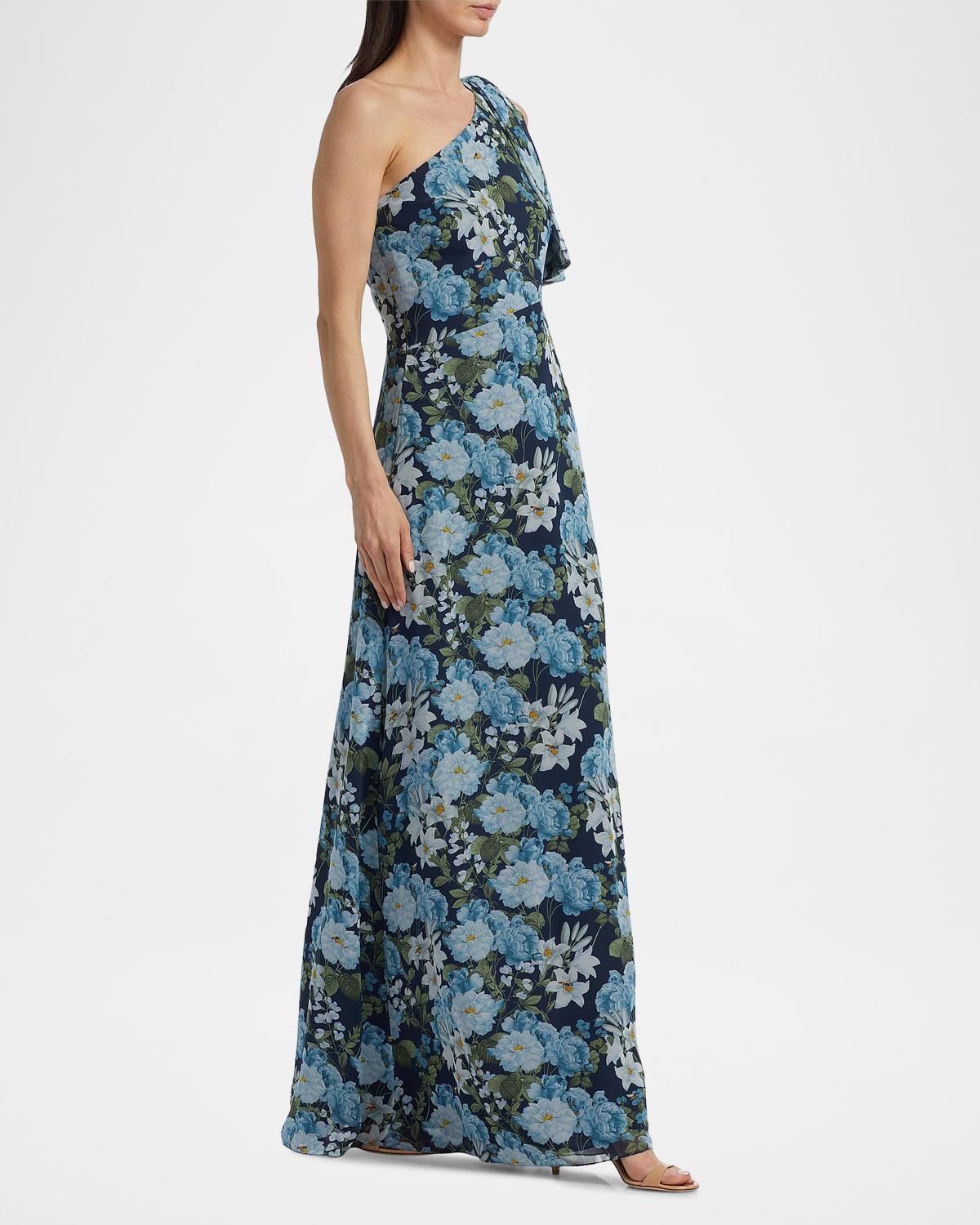 Chelsea Floral One-Shoulder Gown - thumbnail 6