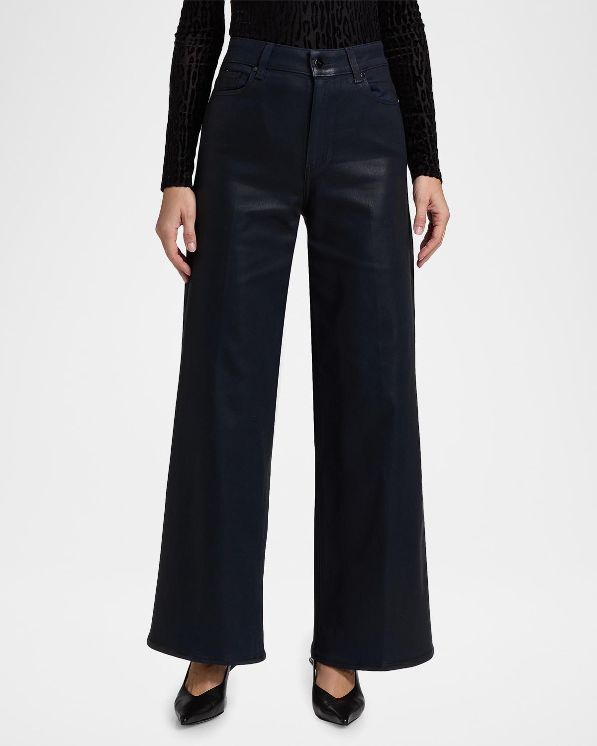 Anessa Coated High-Rise Wide-Leg Jeans - thumbnail 4