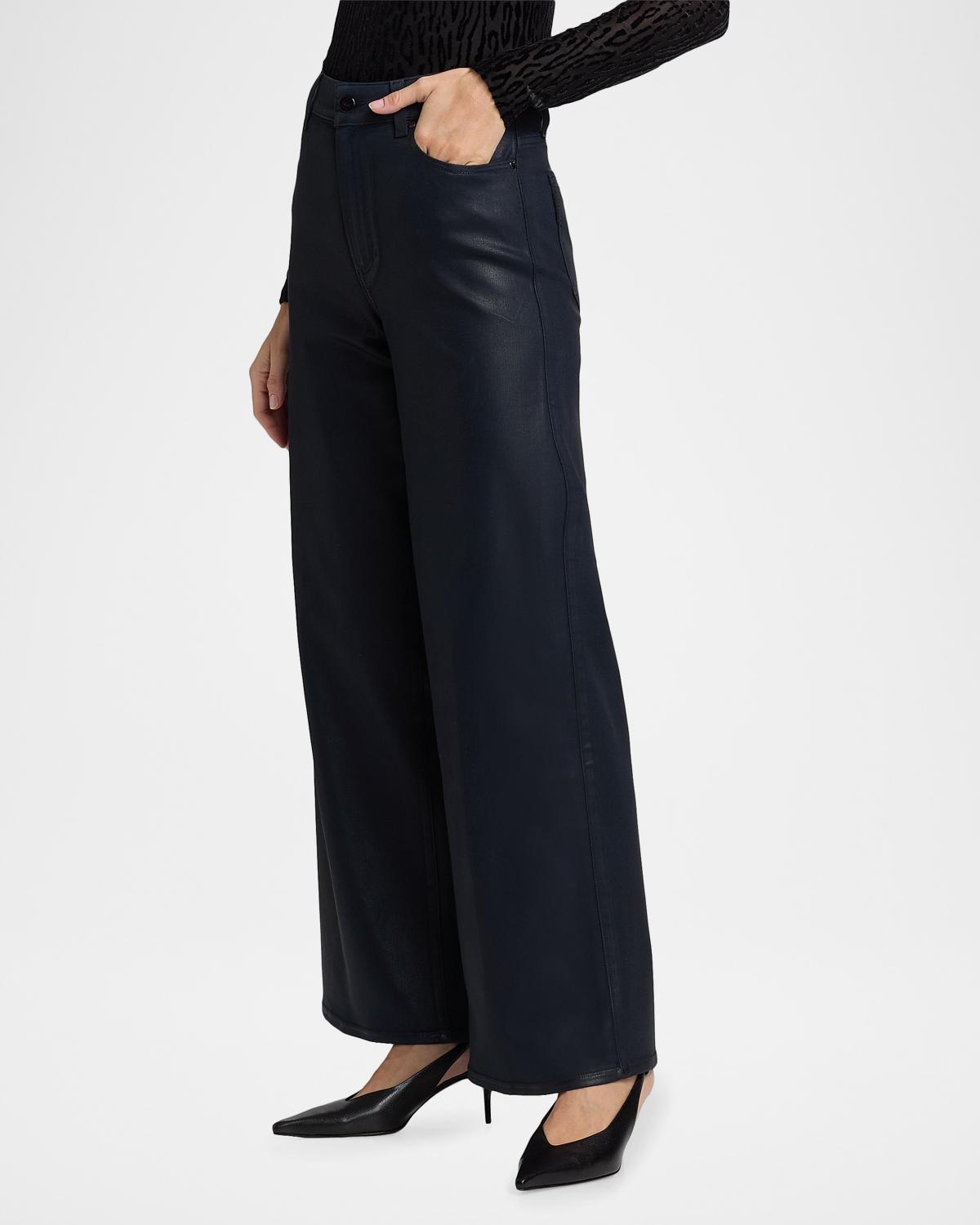 Anessa Coated High-Rise Wide-Leg Jeans - thumbnail 6