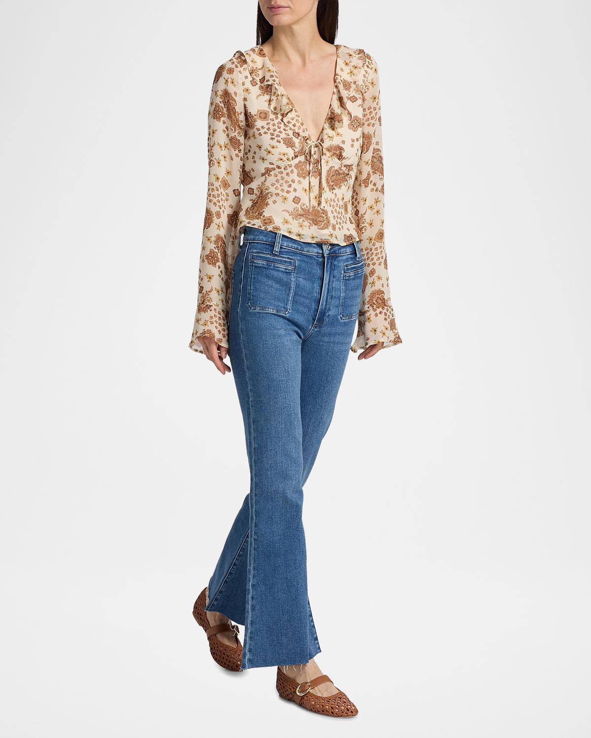 Delamar Paisley Silk Blouse - thumbnail 2