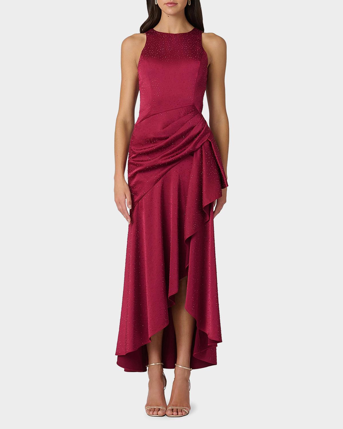 Verena Embellished Draped Midi Dress - thumbnail 4