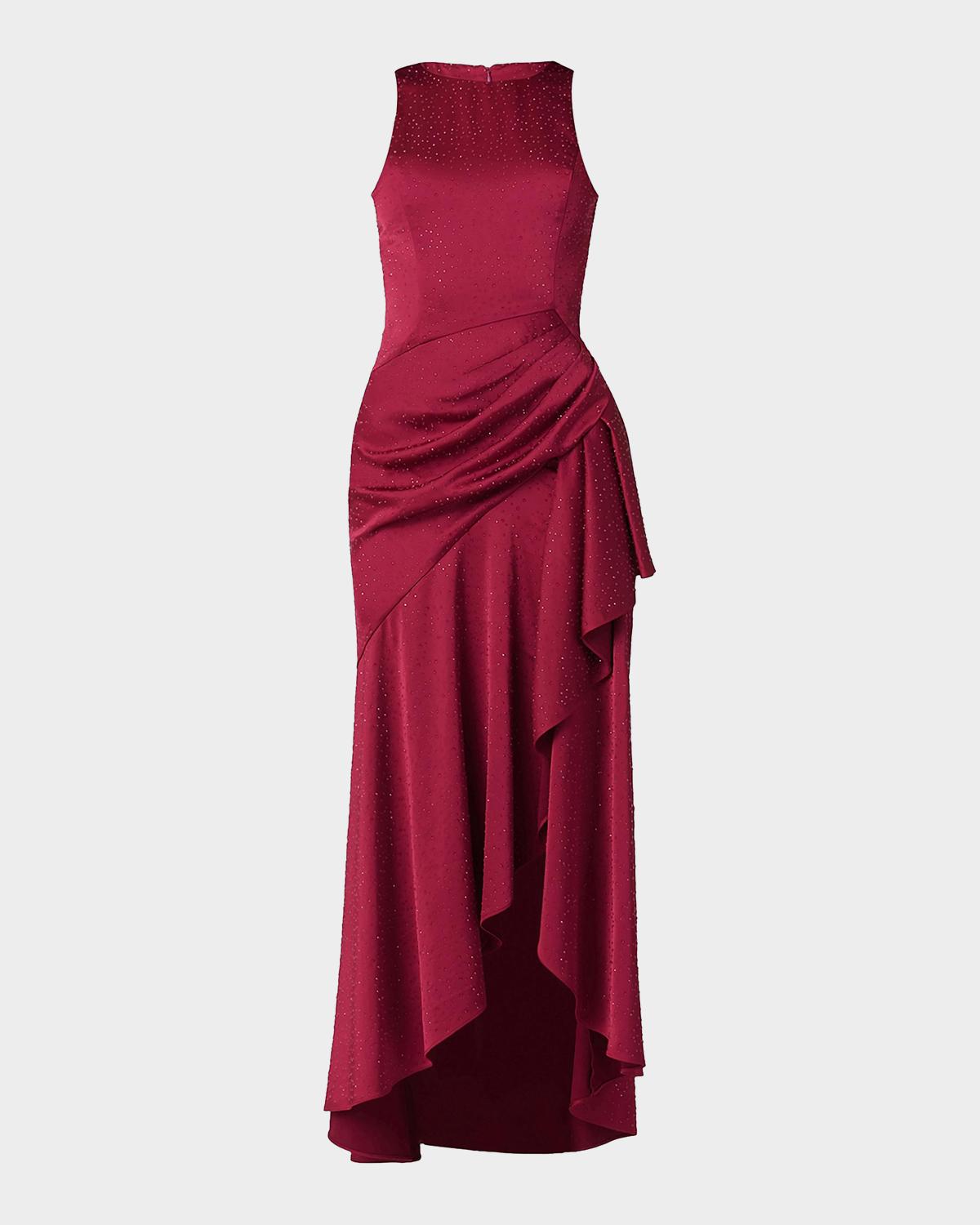Verena Embellished Draped Midi Dress