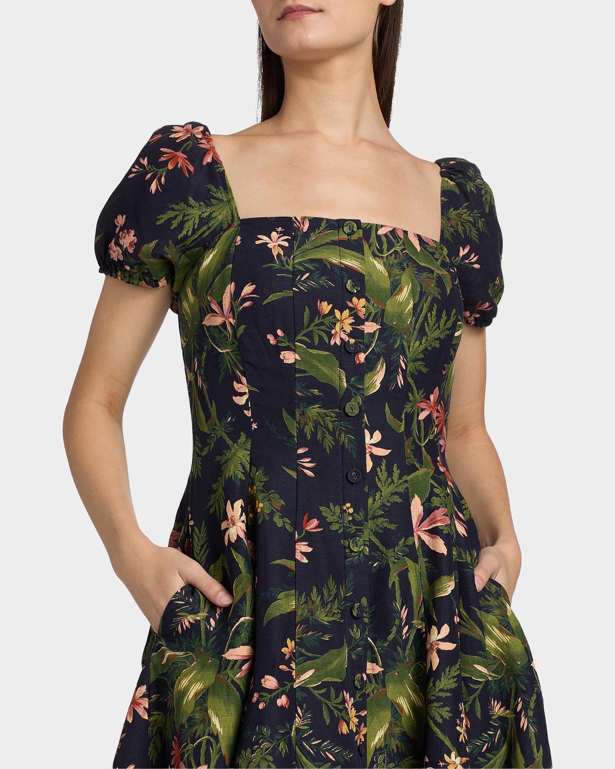 Lindi Silk-Linen Midi Dress - thumbnail 7