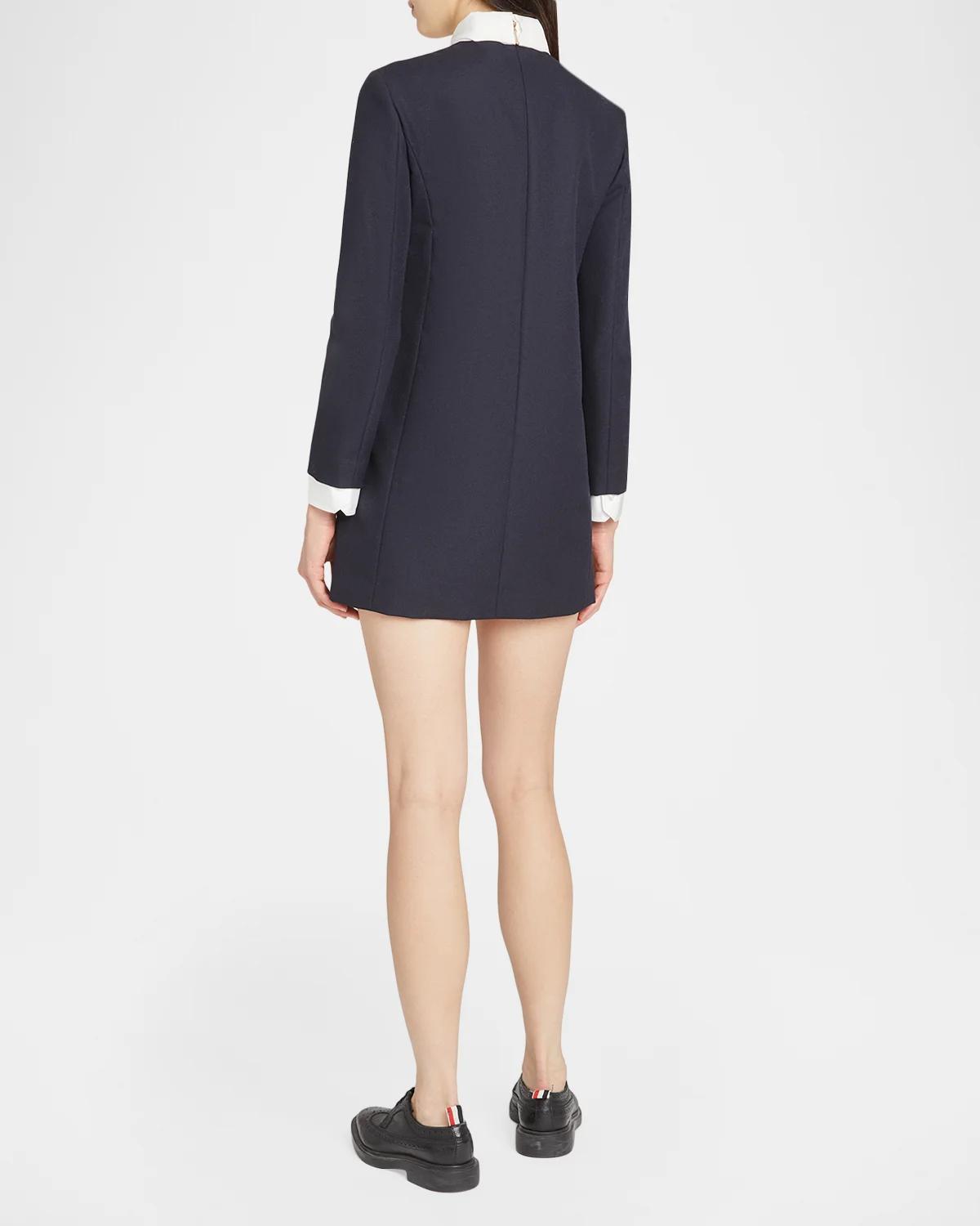 Tie-Neck Straight Shift Dress - thumbnail 3