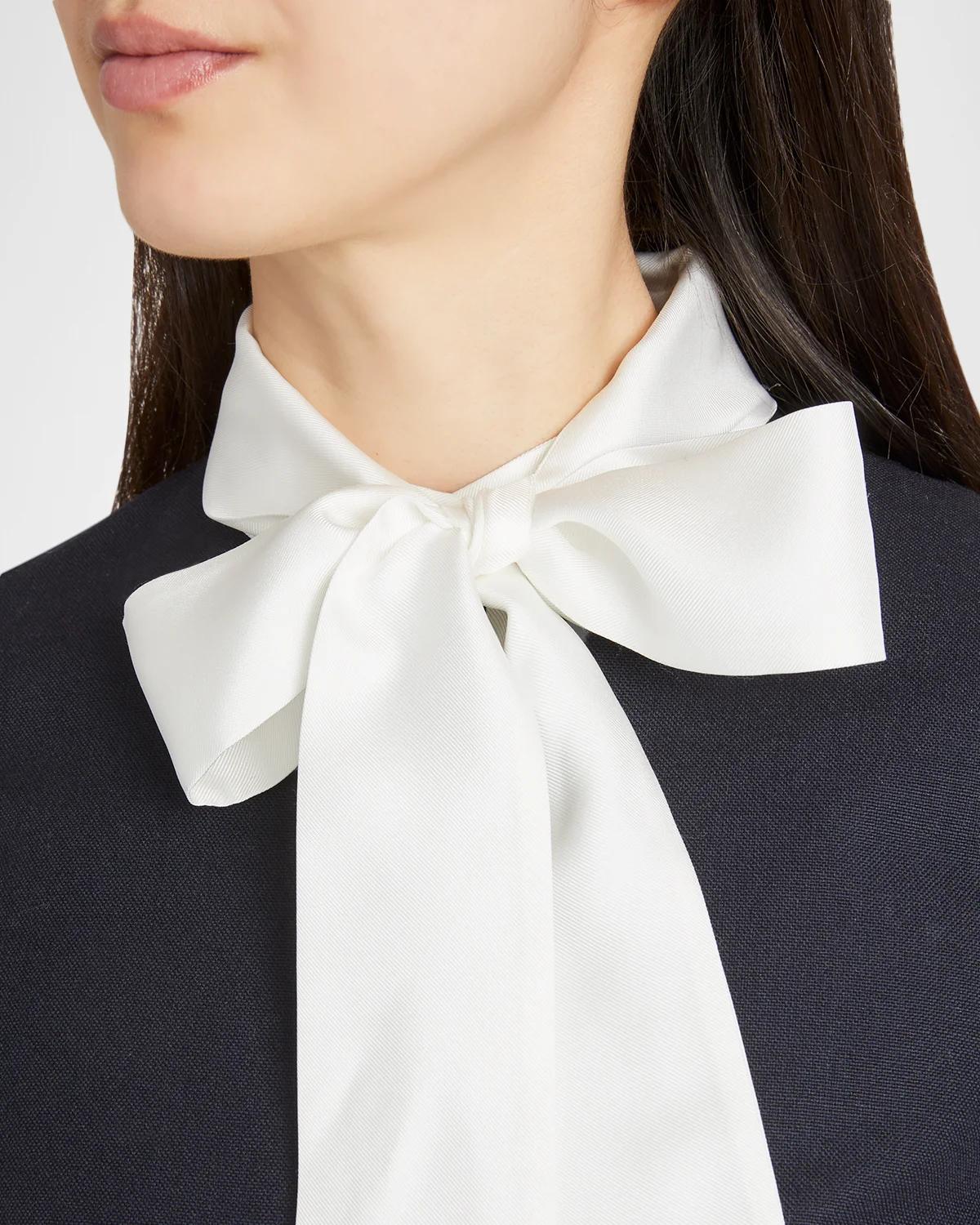 Tie-Neck Straight Shift Dress - thumbnail 5