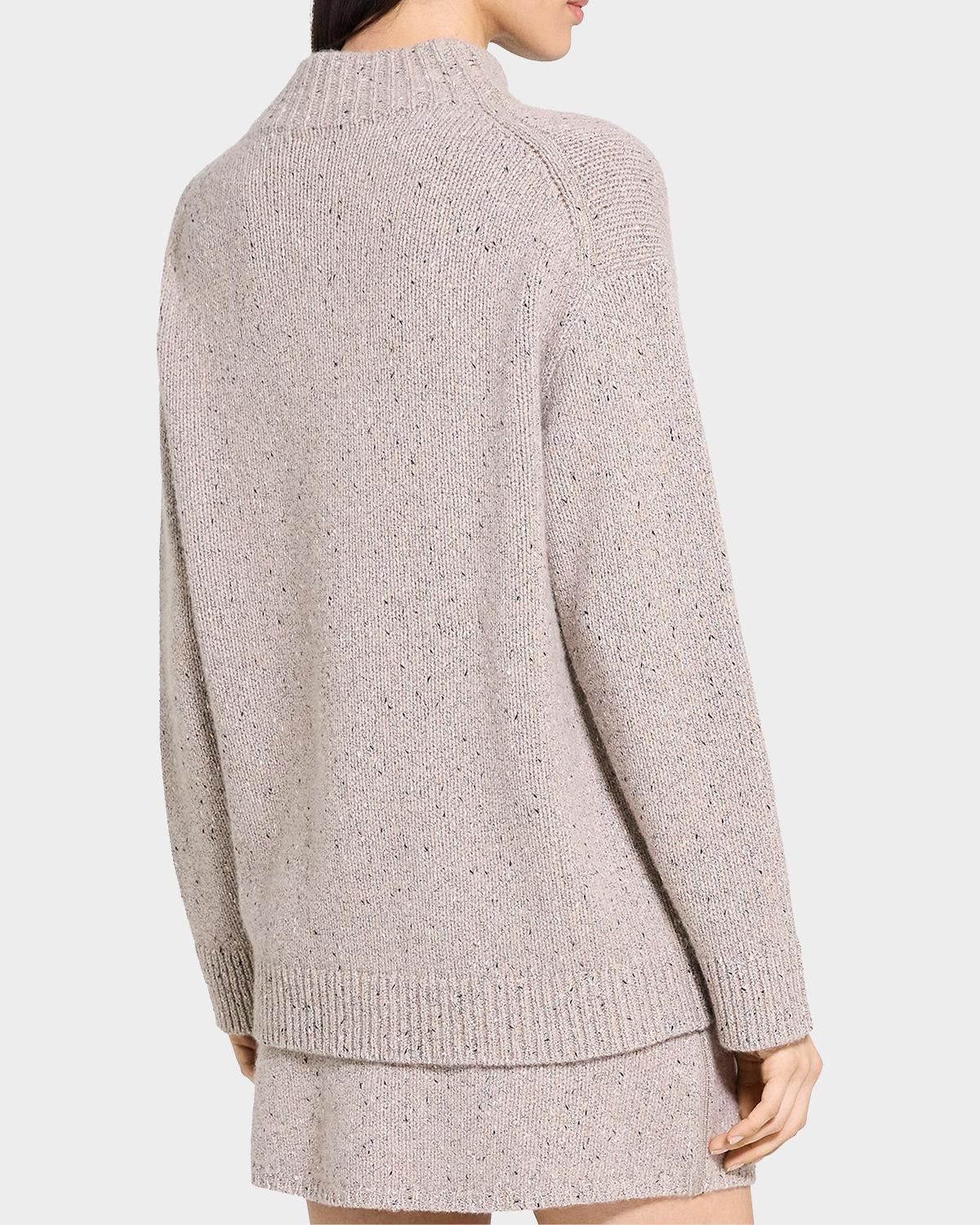 Oversized Drawstring Wool-Blend Pullover Sweater - thumbnail 3