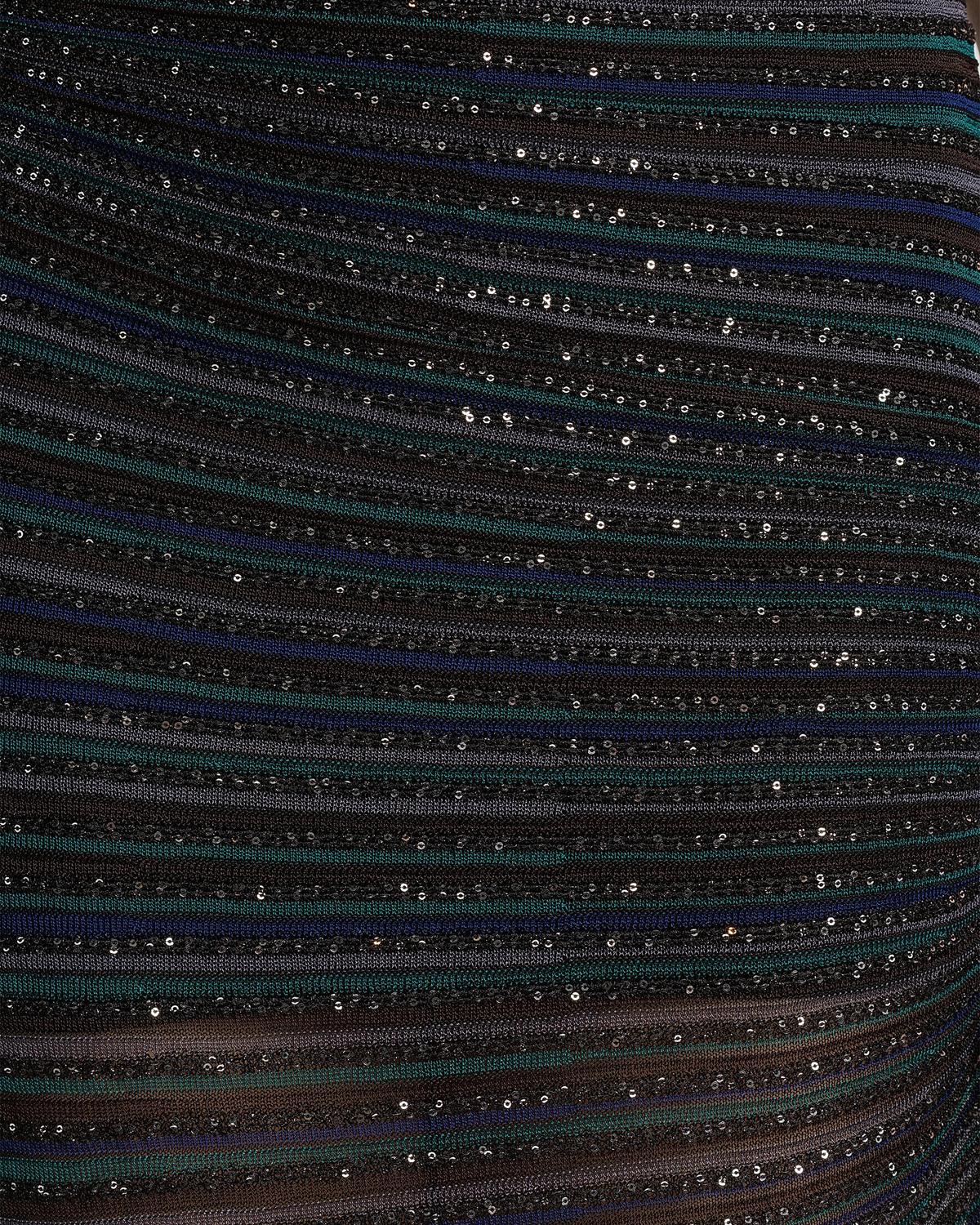 Metallic Striped Knit Gown - thumbnail 5