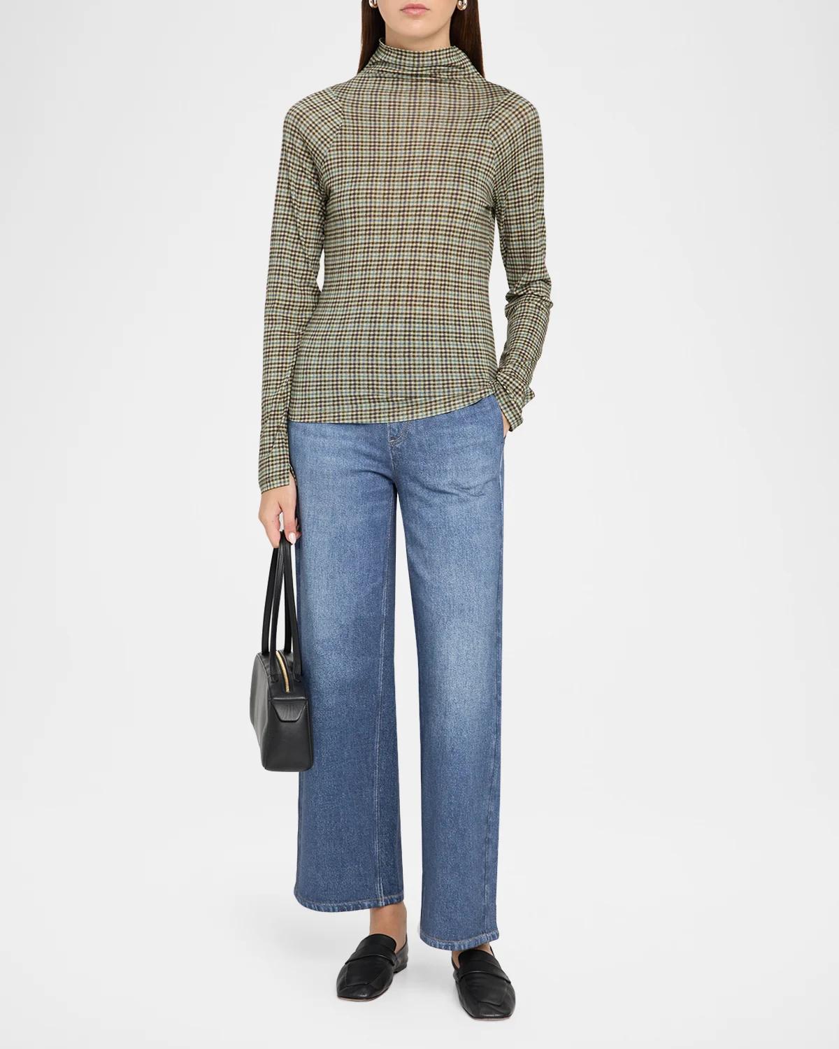 Shaw Plaid Turtleneck Top - thumbnail 2