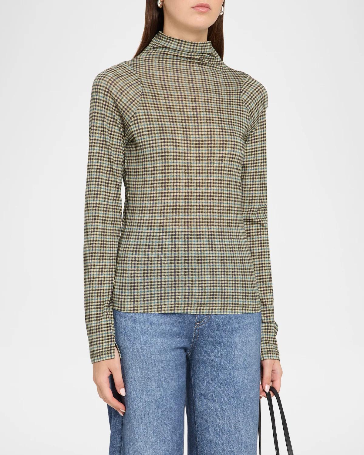 Shaw Plaid Turtleneck Top - thumbnail 4