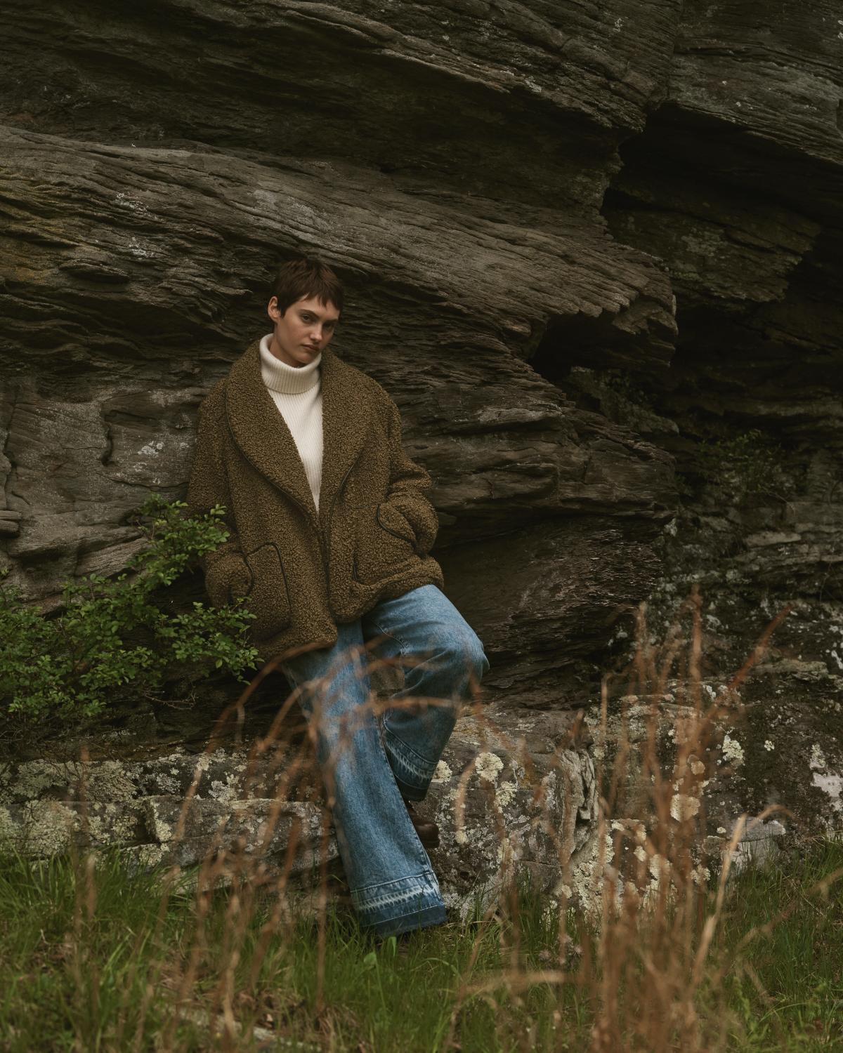 Kimia Tie Waist Sherpa Jacket - thumbnail 5