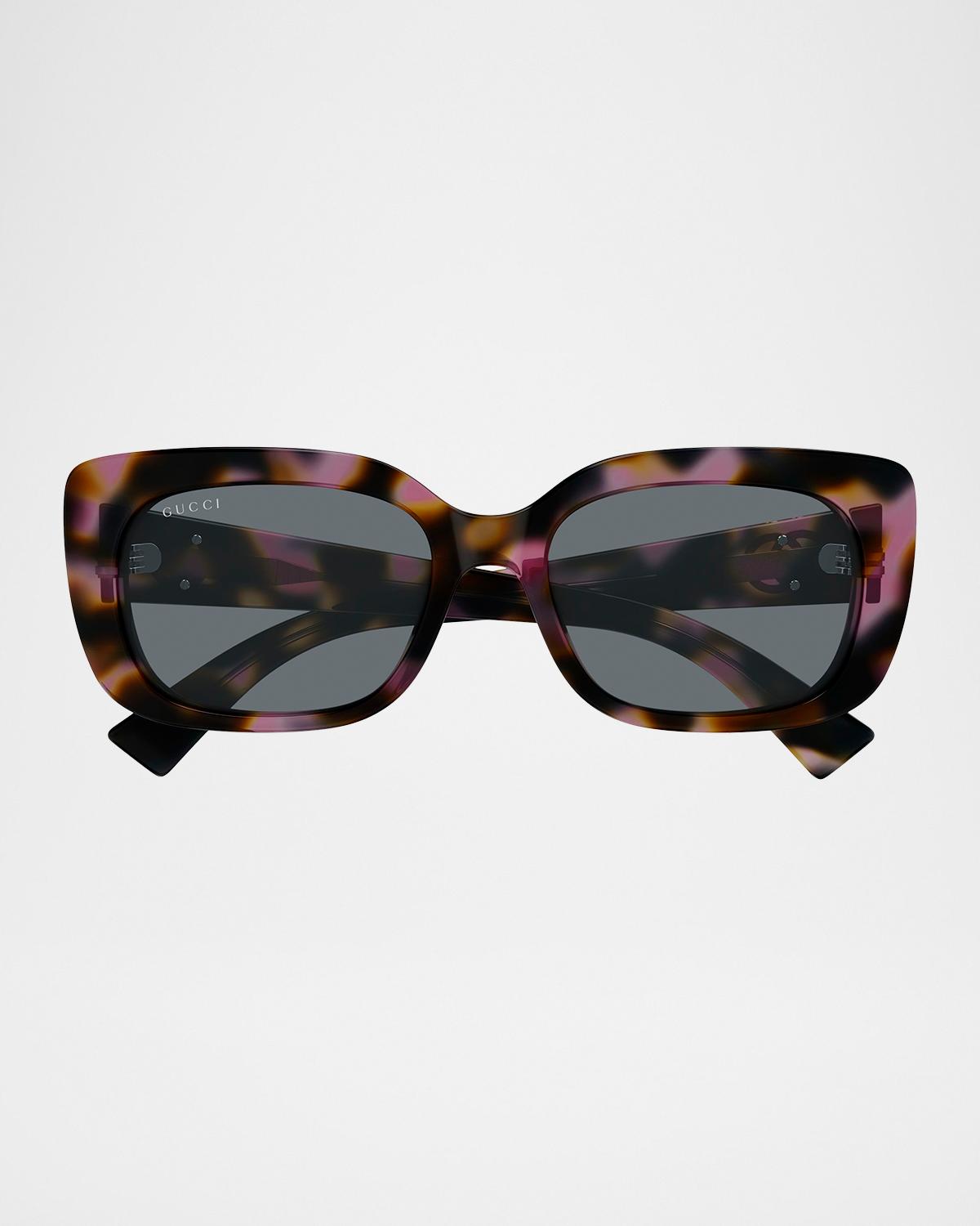Gucci GG Muse 55mm Acetate Rectangular Sunglasses | Neiman Marcus