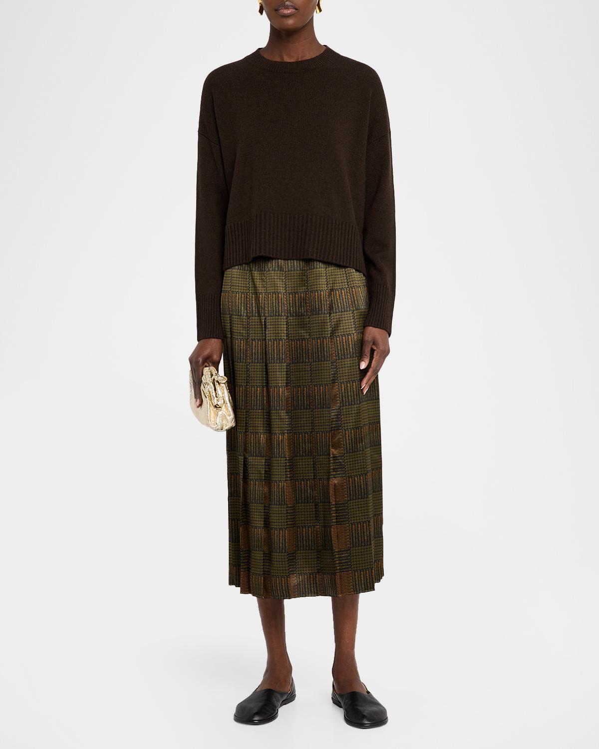 Boxy Crewneck Cashmere Sweater - thumbnail 2