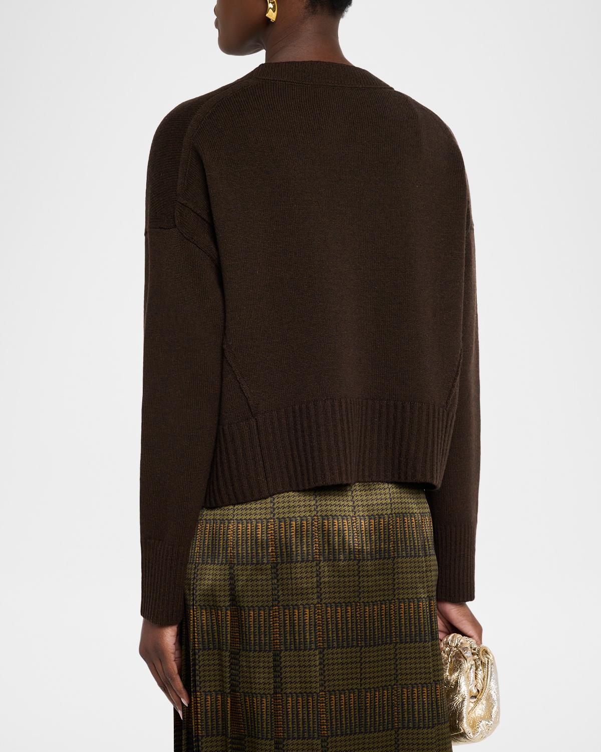 Boxy Crewneck Cashmere Sweater - thumbnail 3