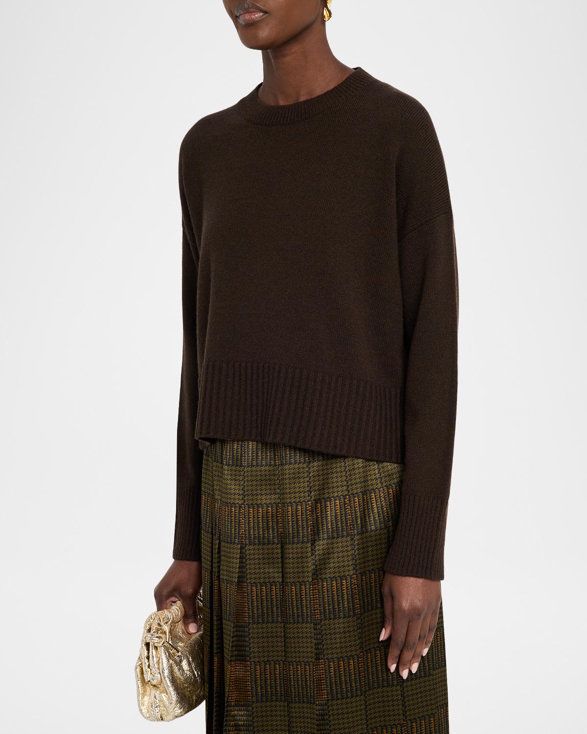 Boxy Crewneck Cashmere Sweater - thumbnail 4