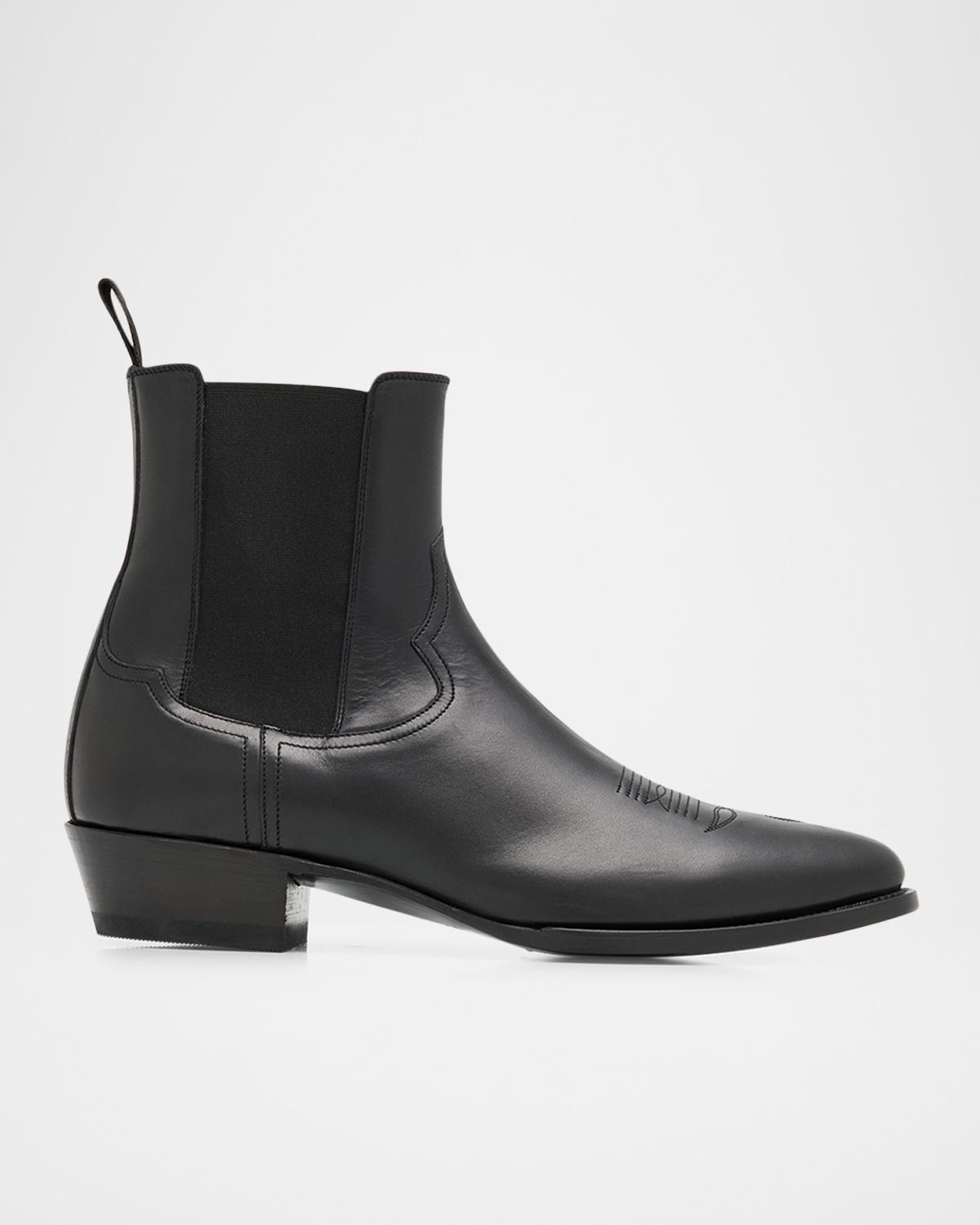 RALPH LAUREN PURPLE LABEL BROWN LEATHER CHELSEA BOOTS 10 US $1250 CALFSKIN ANKLE Ralph Lauren Purple Label Lace Up Boots for Men for Sale  main image 2