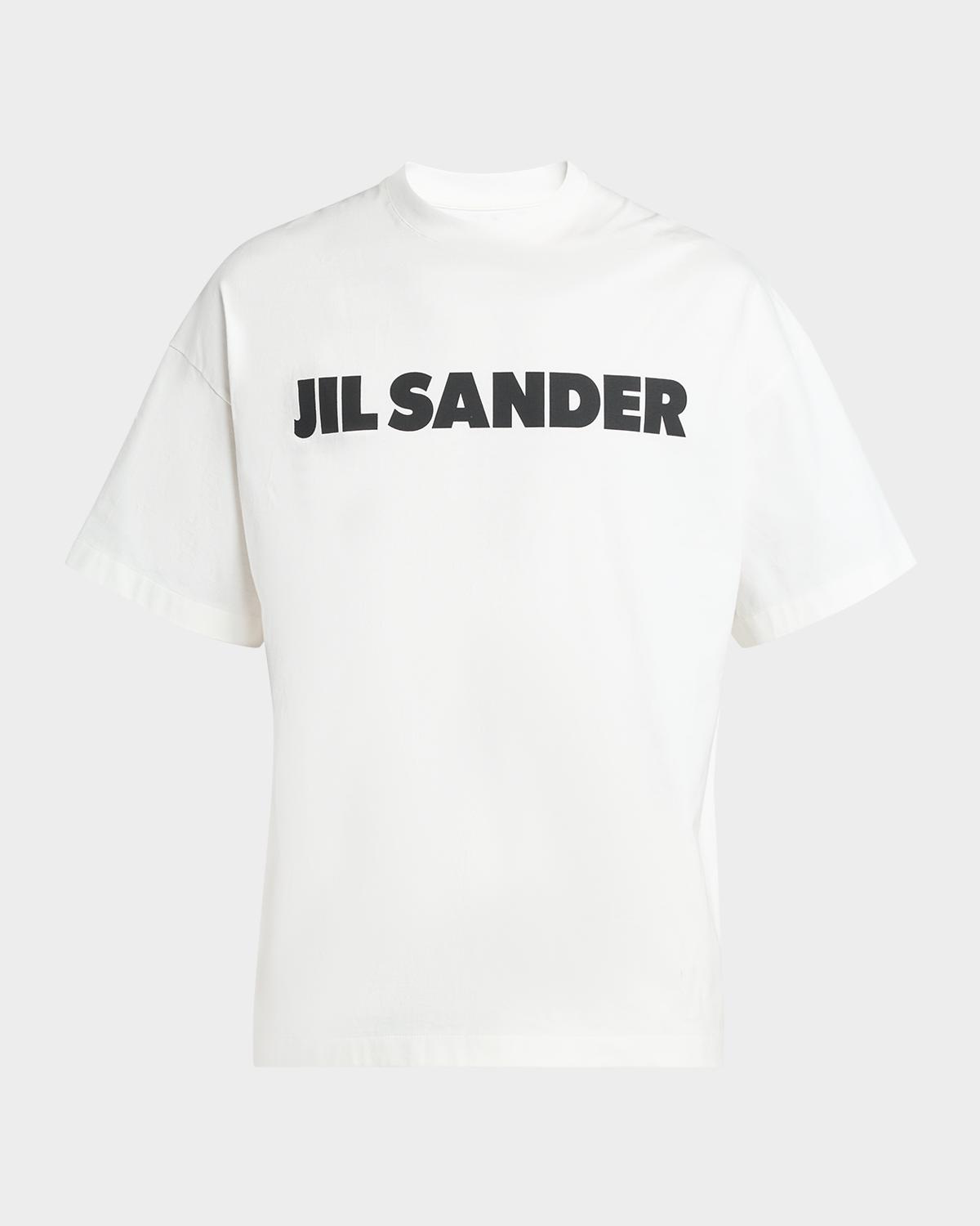 Jil Sander Men's Logo-Print Cotton T-Shirt | Neiman Marcus