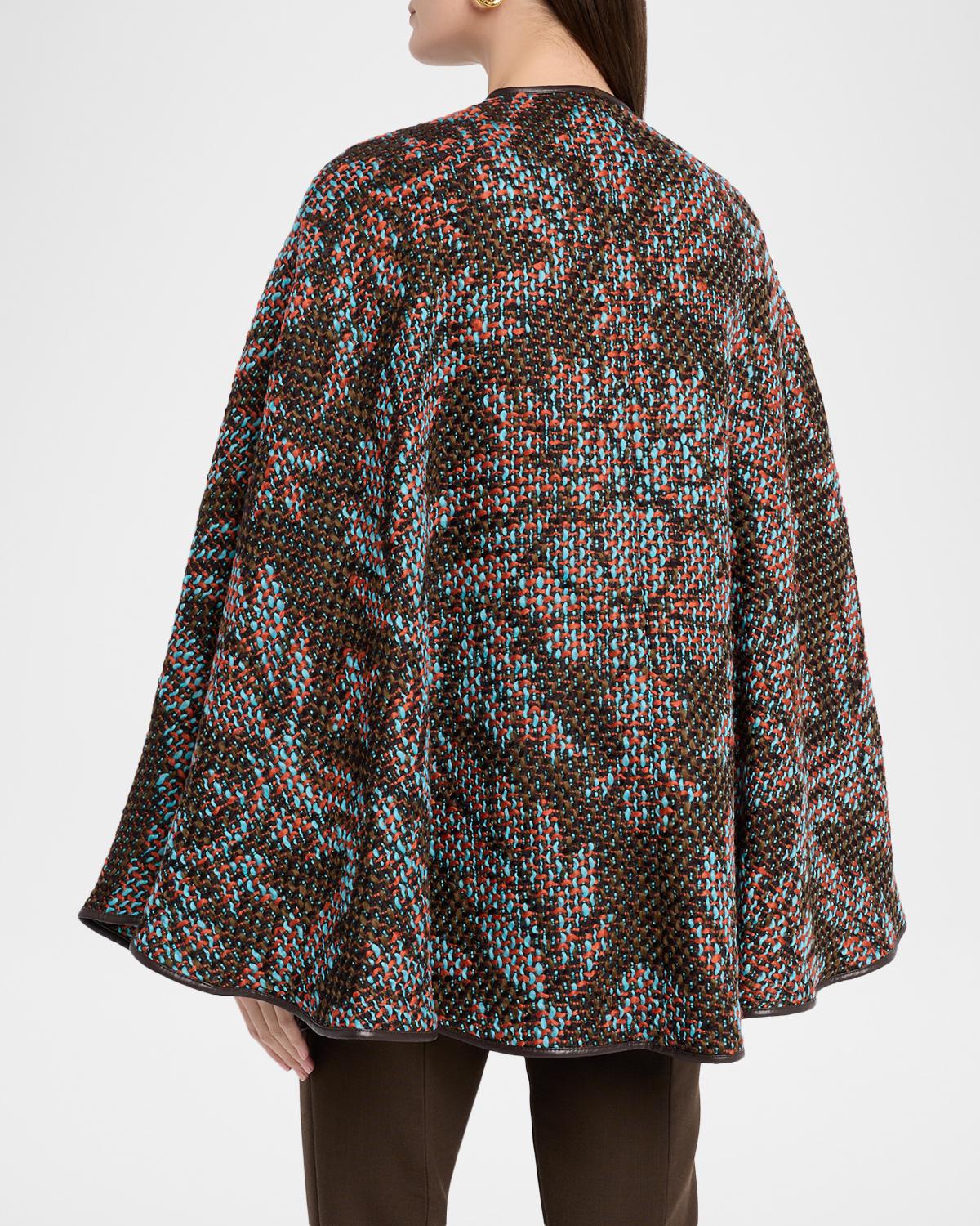 ETRO 벨티드 트위드 케이프