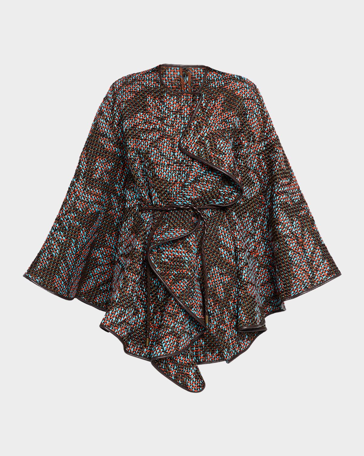 ETRO 벨티드 트위드 케이프