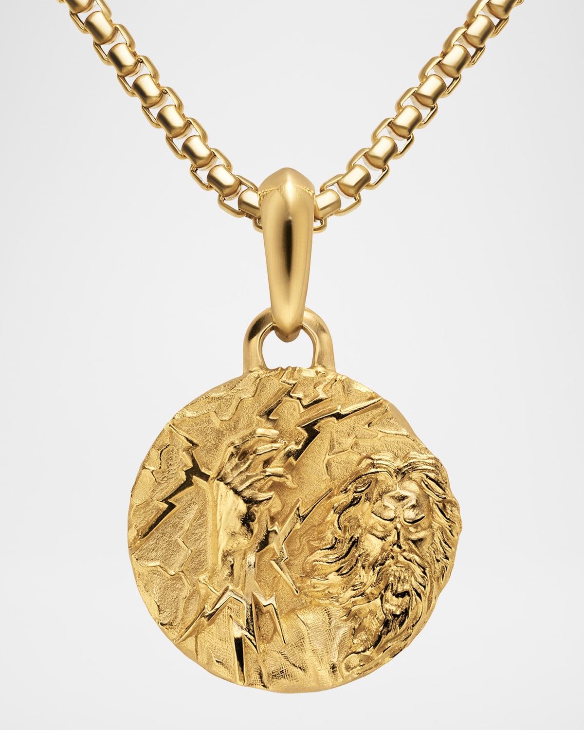 YA−MAN IS-101N GOLD David Yurman Men's Zeus Amulet in 18K Yellow Gold, 24mm | Neiman