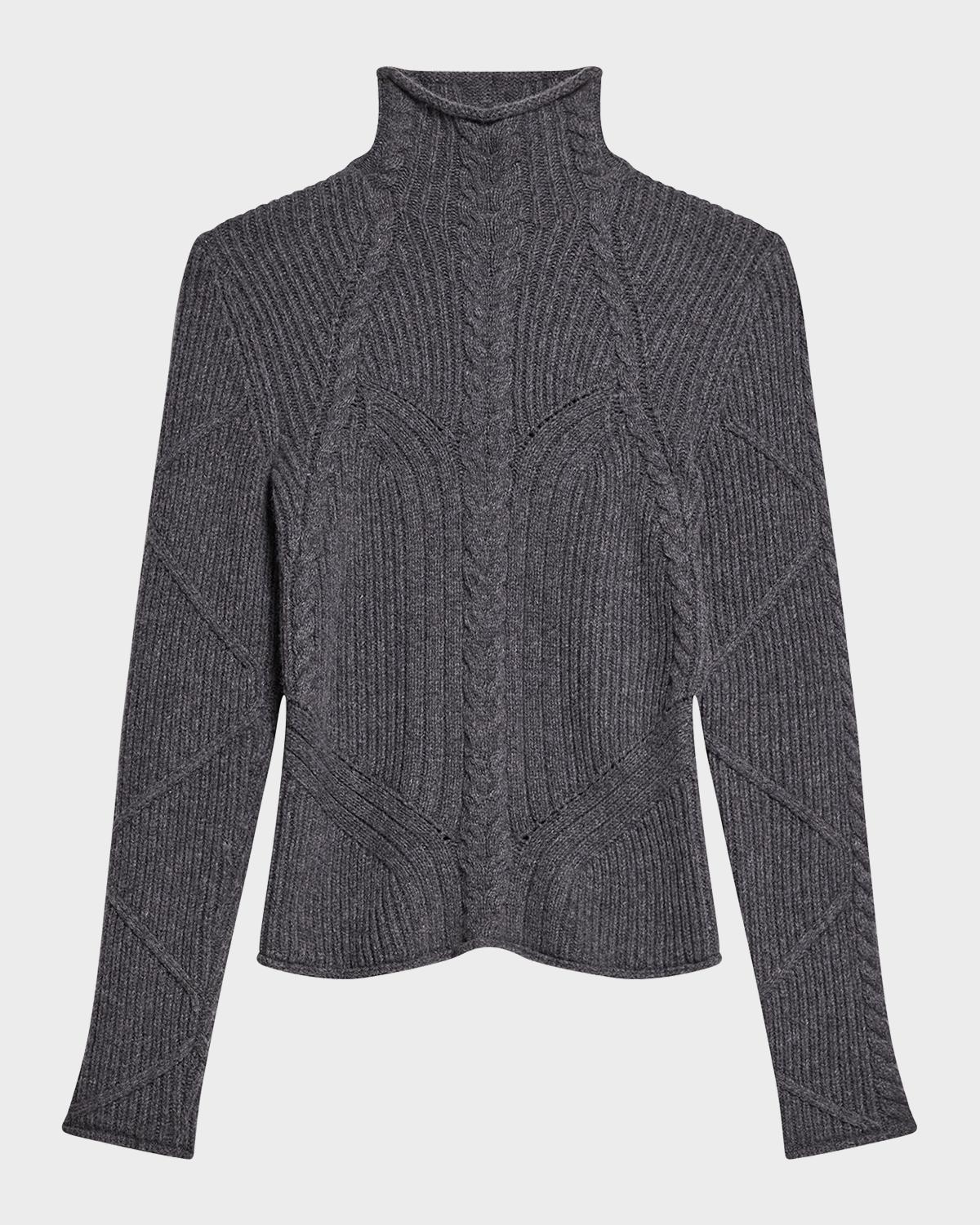 HELMUT LANG 本人期 Cotton Turtleneck Knit Helmut Lang Cable Turtleneck Sweater | Neiman Marcus