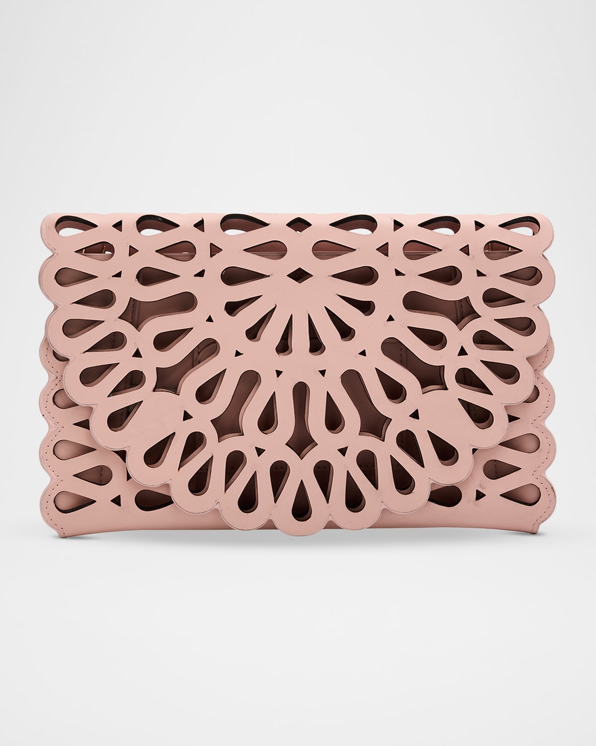 McCall Laser Cutout Leather Clutch Bag