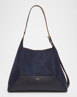 Jimmy Choo Diamond Medium Suede Hobo Bag | Neiman Marcus