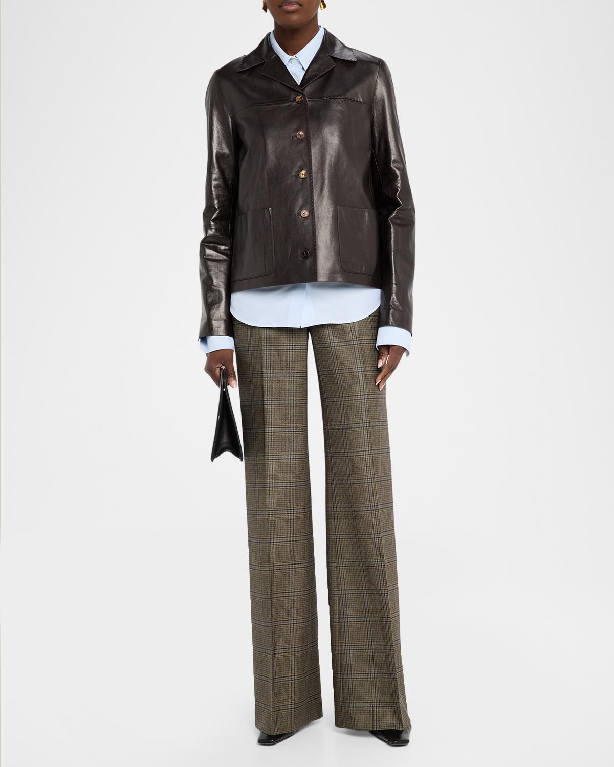 Button-Down Nappa Leather Jacket - thumbnail 2